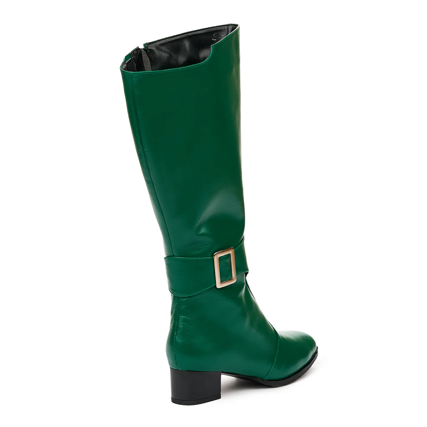 Cizme Dama Piele Naturala cu Toc 4 Cm Verzi 6698 - Image 2