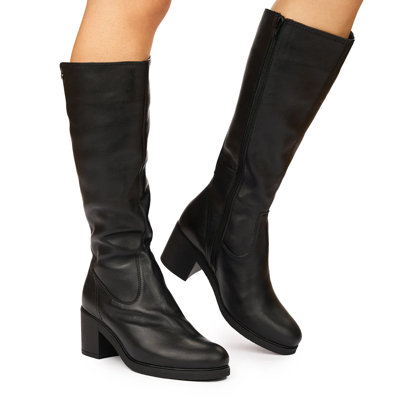 Cizme Dama Piele Negre cu Toc 3915 - Image 2