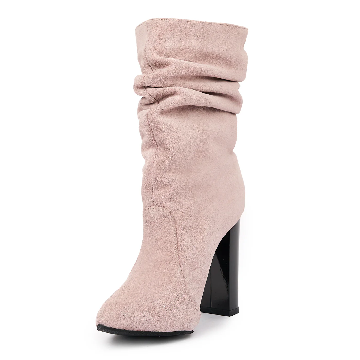 Cizme de Piele Naturala Dama cu Toc Roz 6519 - Image 4