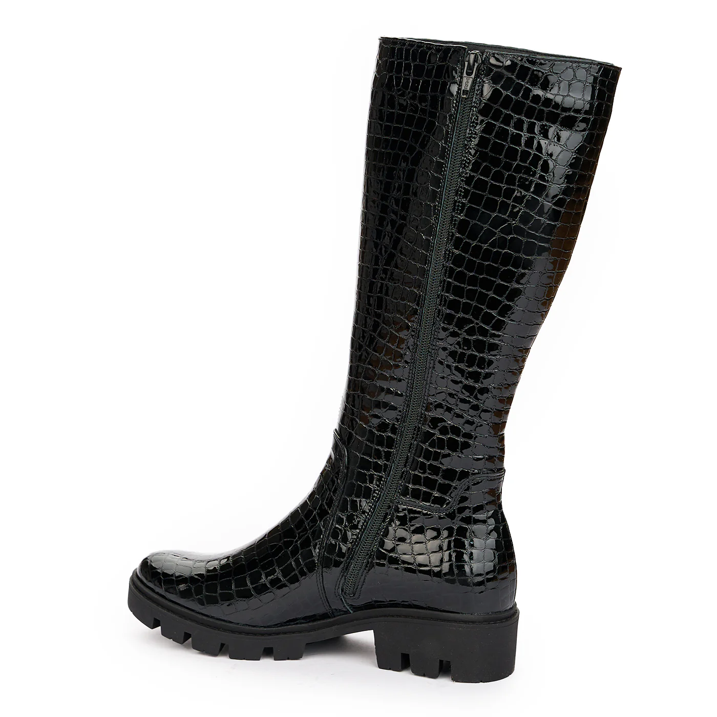 Cizme Elegante Dama Piele Naturala Toc 4 Cm Negre 12224 - Image 2