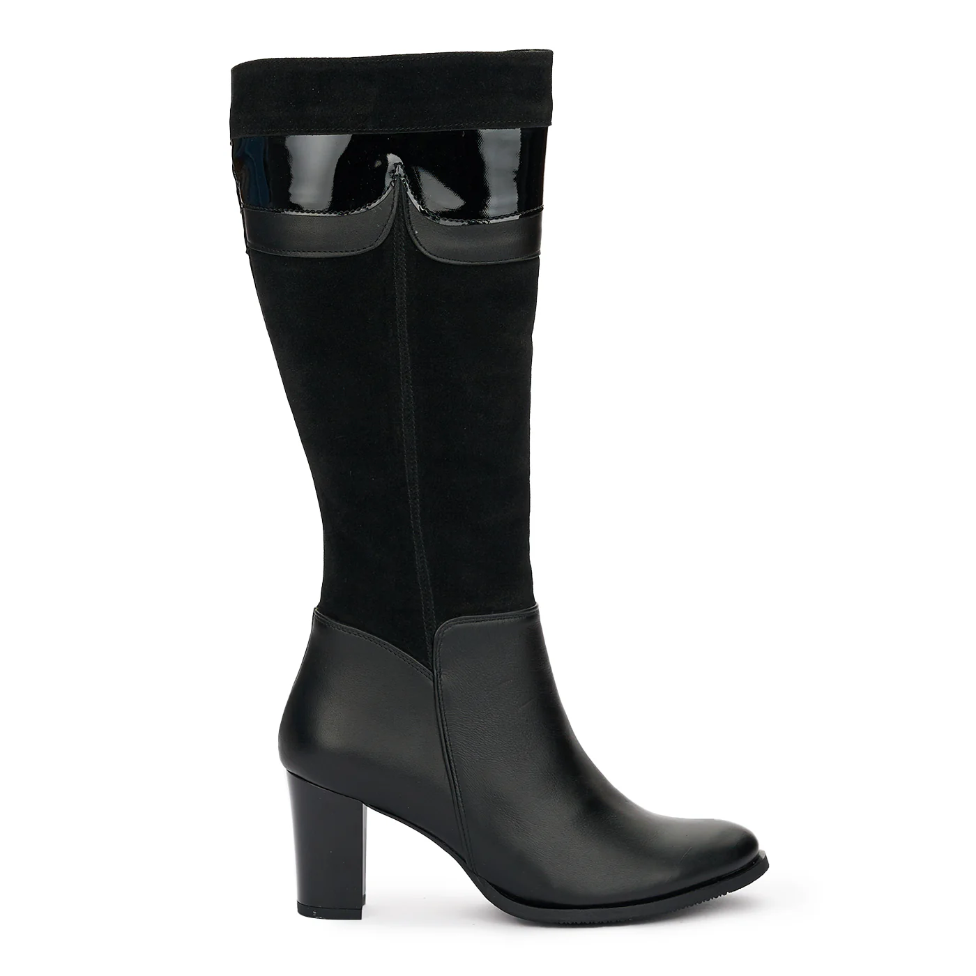 Cizme Elegante de Piele Toc 7 Cm Negre 12401