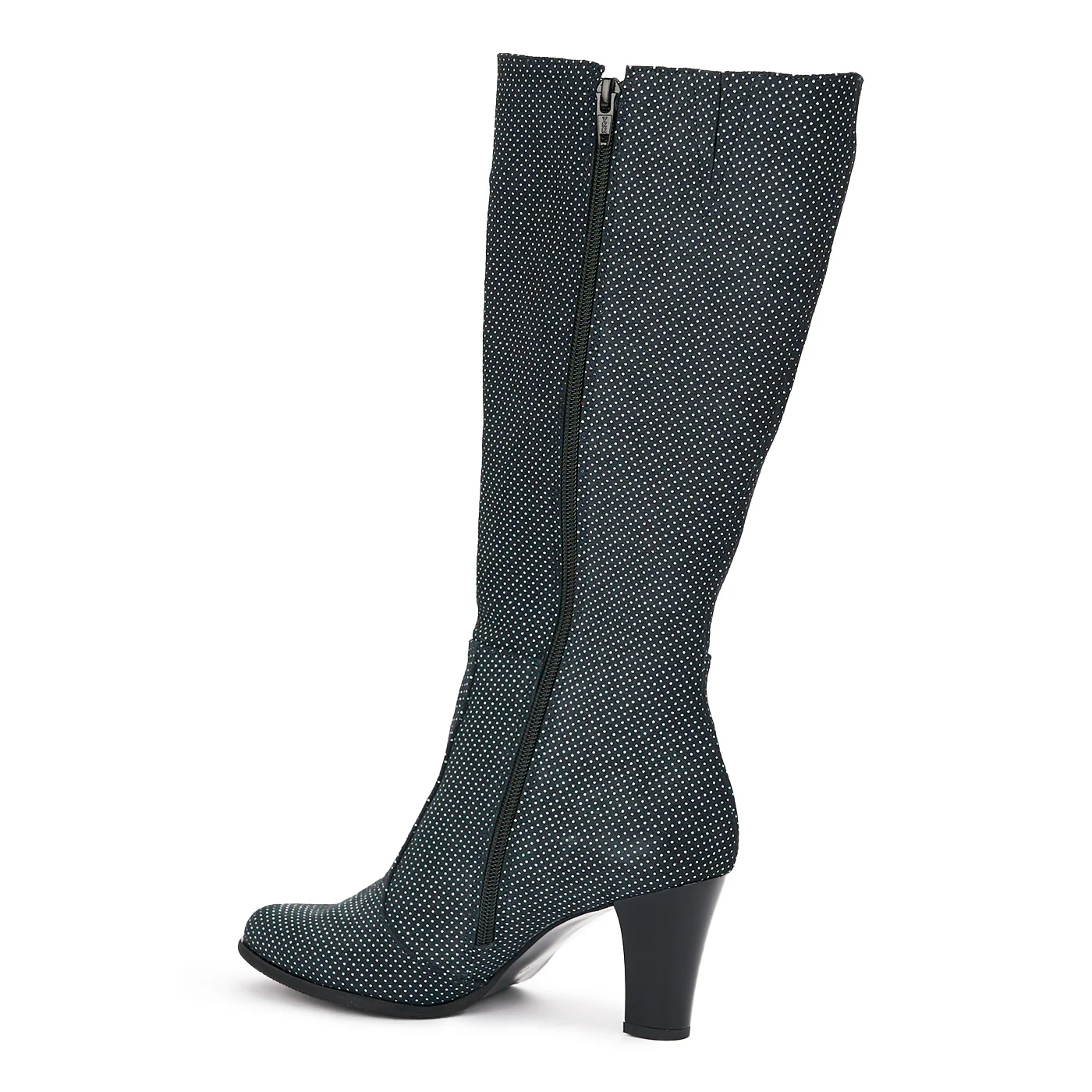 Cizme Elegante din Piele Naturala Toc 7.5 Cm Bleumarin 12473 - Image 2