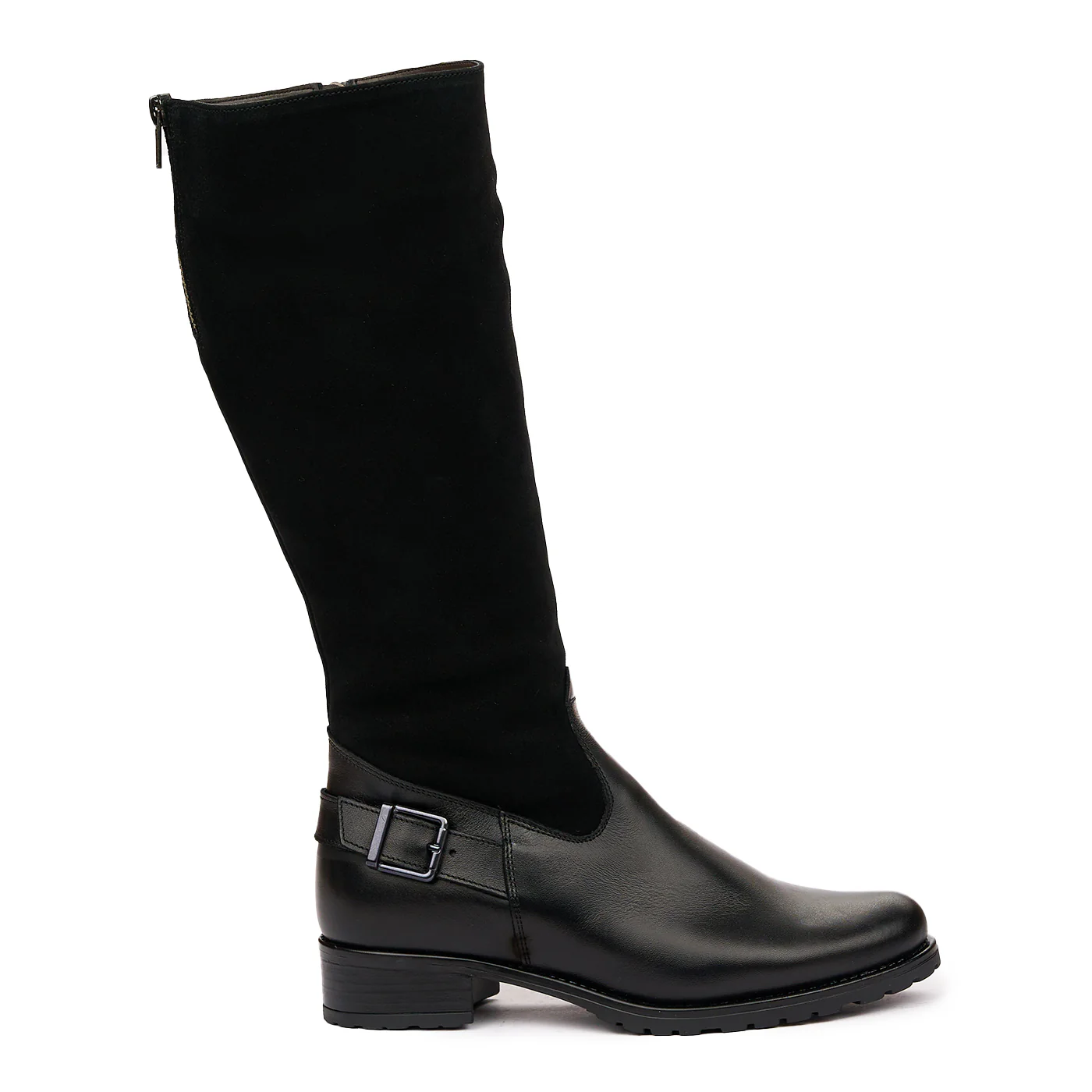 Cizme Elegante fara Toc Lungi din Piele Naturala Neagra 6762