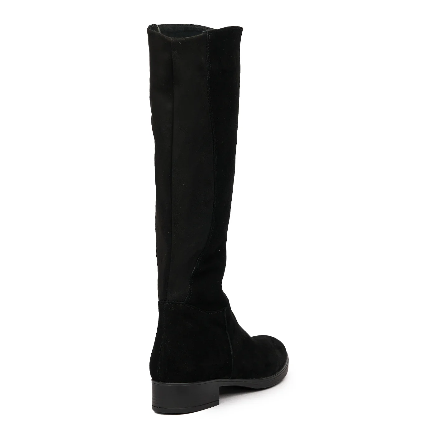 Cizme Negre Lungi fara Toc din Piele Naturala Neagra 8326 - Image 2