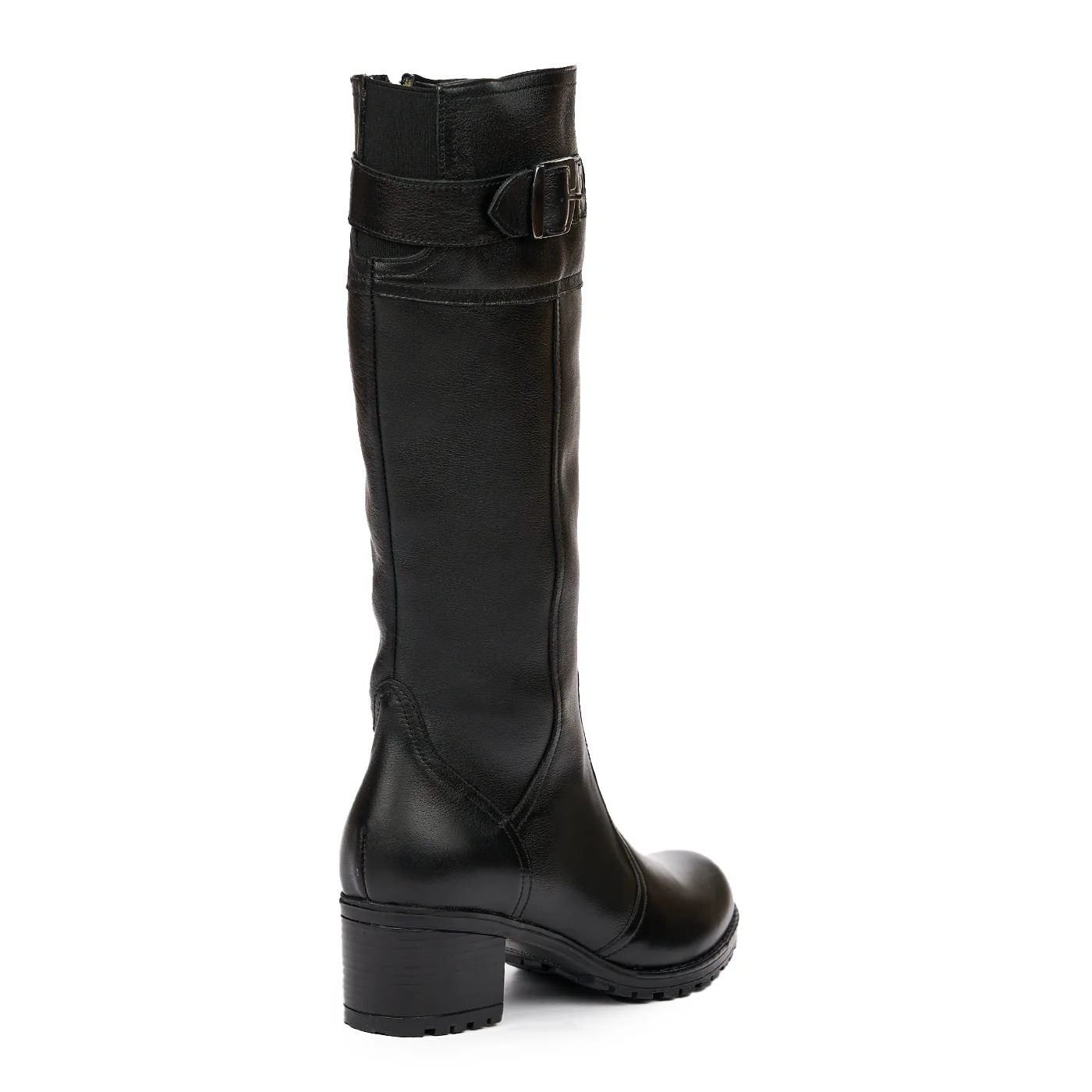 Cizme Negre Toc Gros 5.5 Cm din Piele Naturala 8215 - Image 2