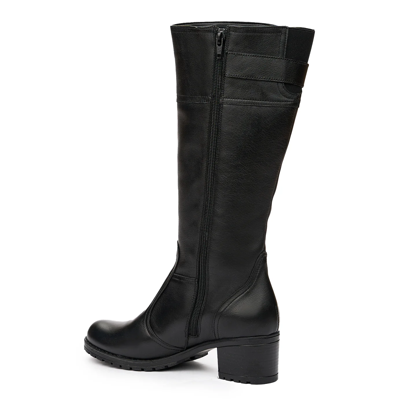 Cizme Negre Toc Gros 5.5 Cm din Piele Naturala 8215 - Image 3