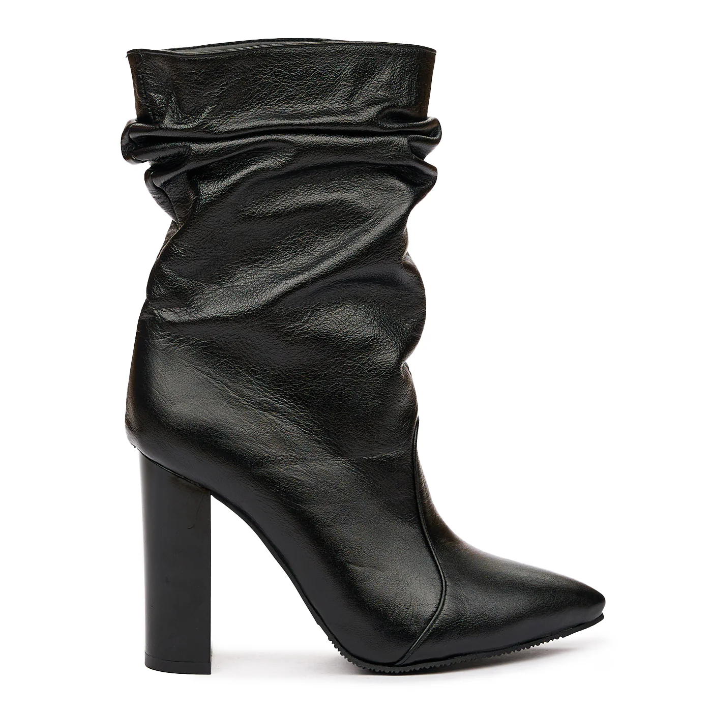 Cizme Piele Dama cu Toc 10 Cm Neagre 6804