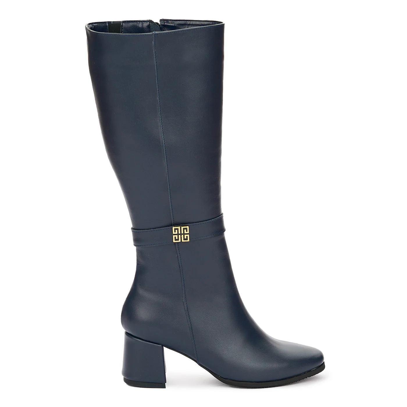 Cizme Piele Elegante Toc 6 Cm Bleumarin 12475