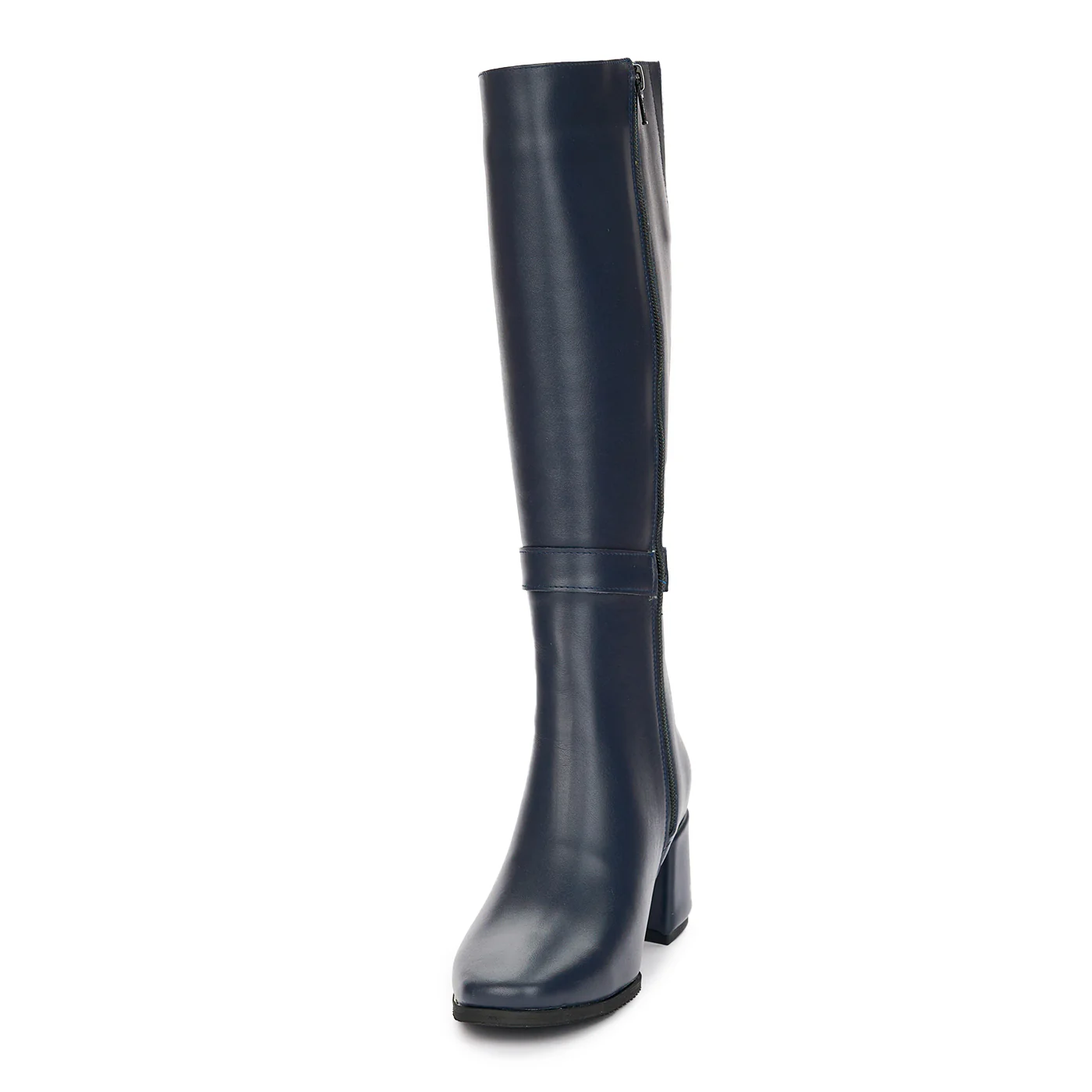 Cizme Piele Elegante Toc 6 Cm Bleumarin 12475 - Image 3