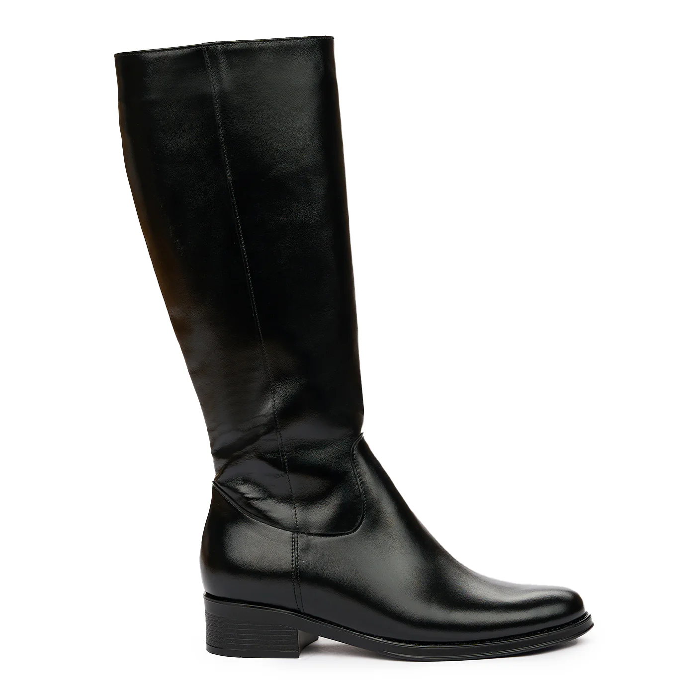 Cizme Piele Negre Lungi Toc 3.5 Cm 8281