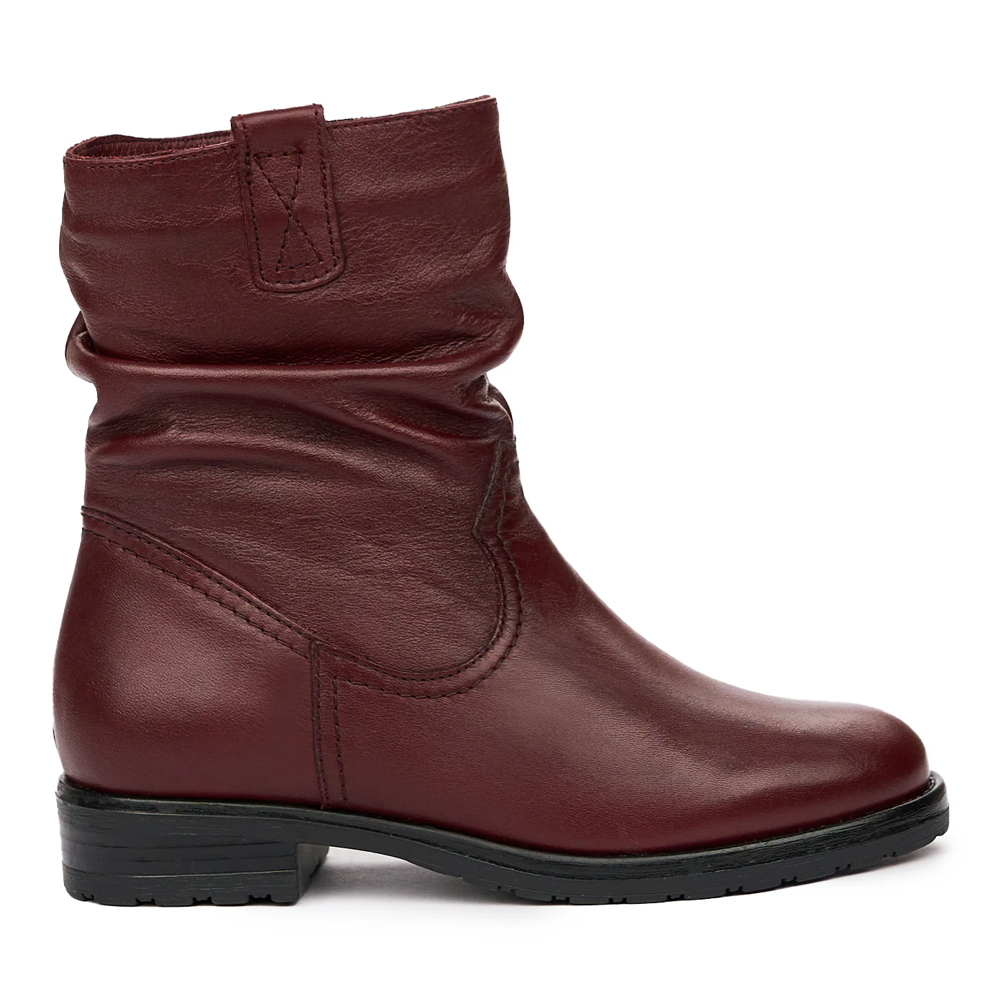 Cizme Scurte de Piele Dama Visinii 8266