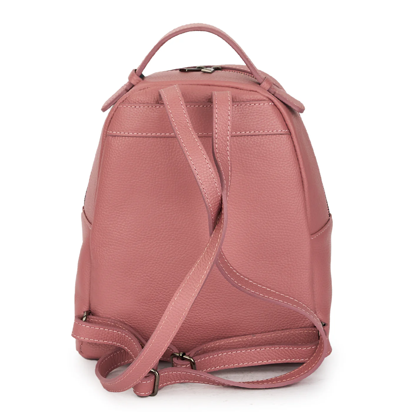 Rucsac dama din piele naturala roz 21145 - Image 3