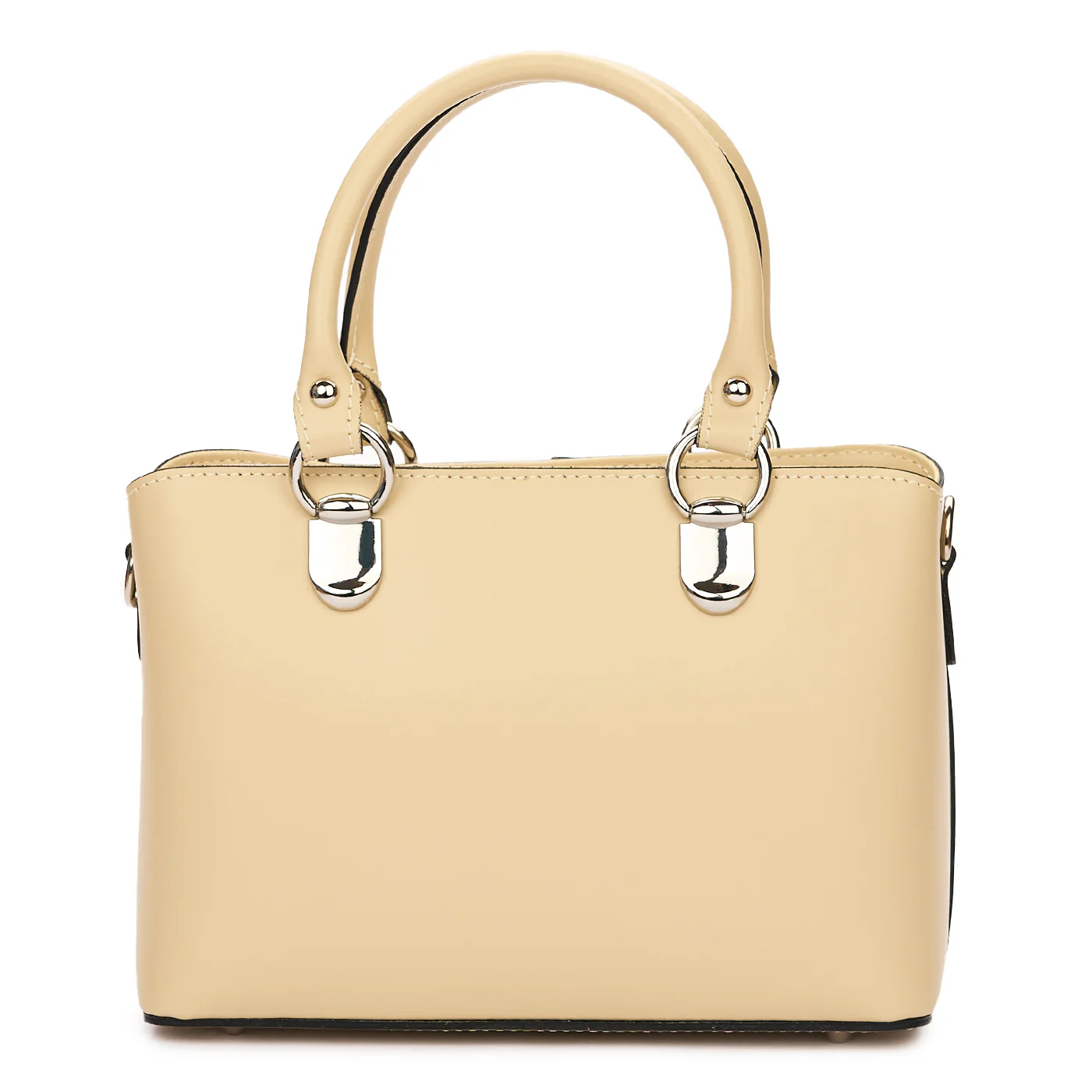 Geanta dama din piele naturala beige 11108 - Image 3