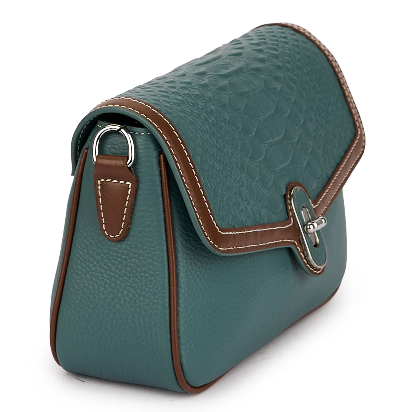 Geanta dama din piele naturala bleu 21426 - Image 2