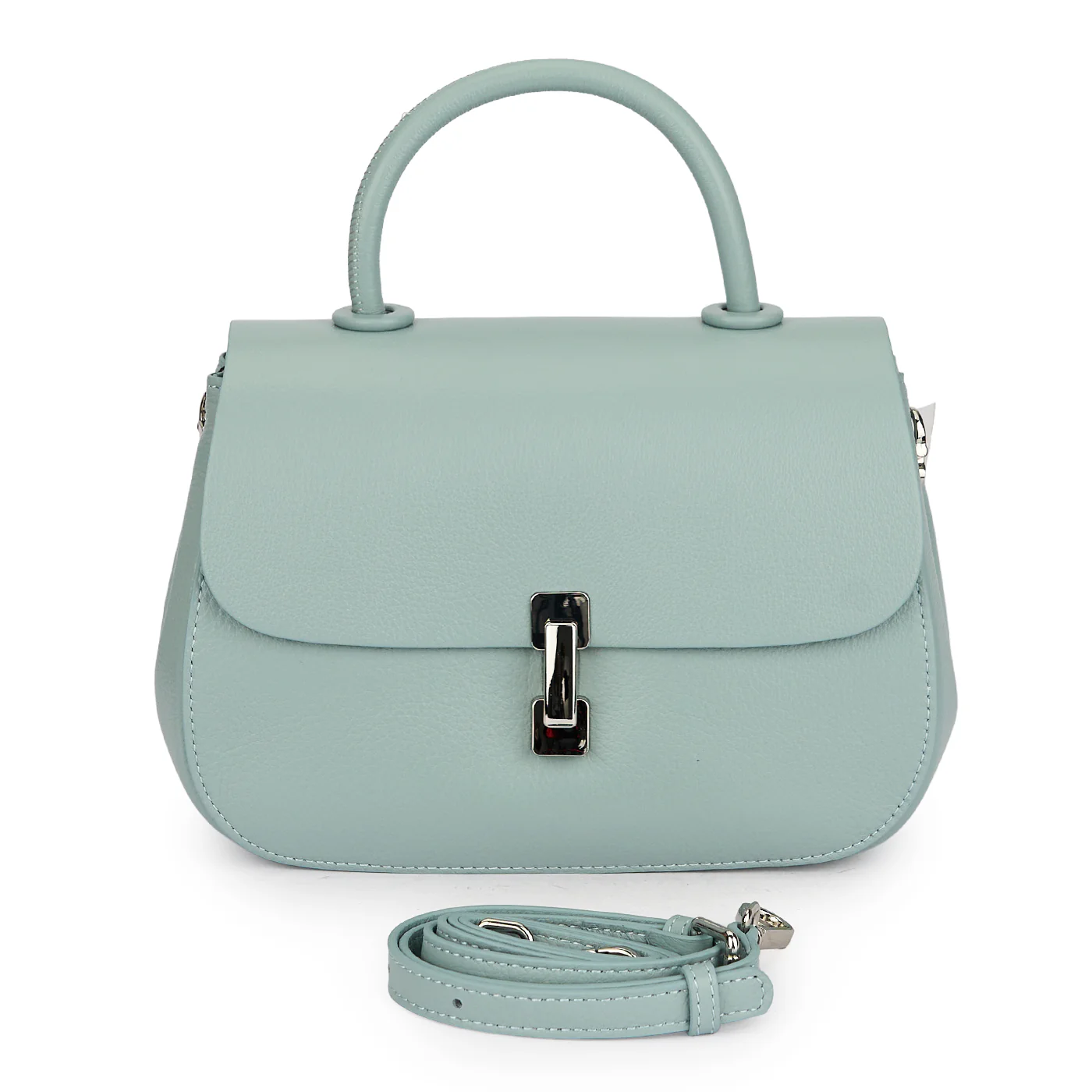Geanta dama din piele naturala bleu 21634