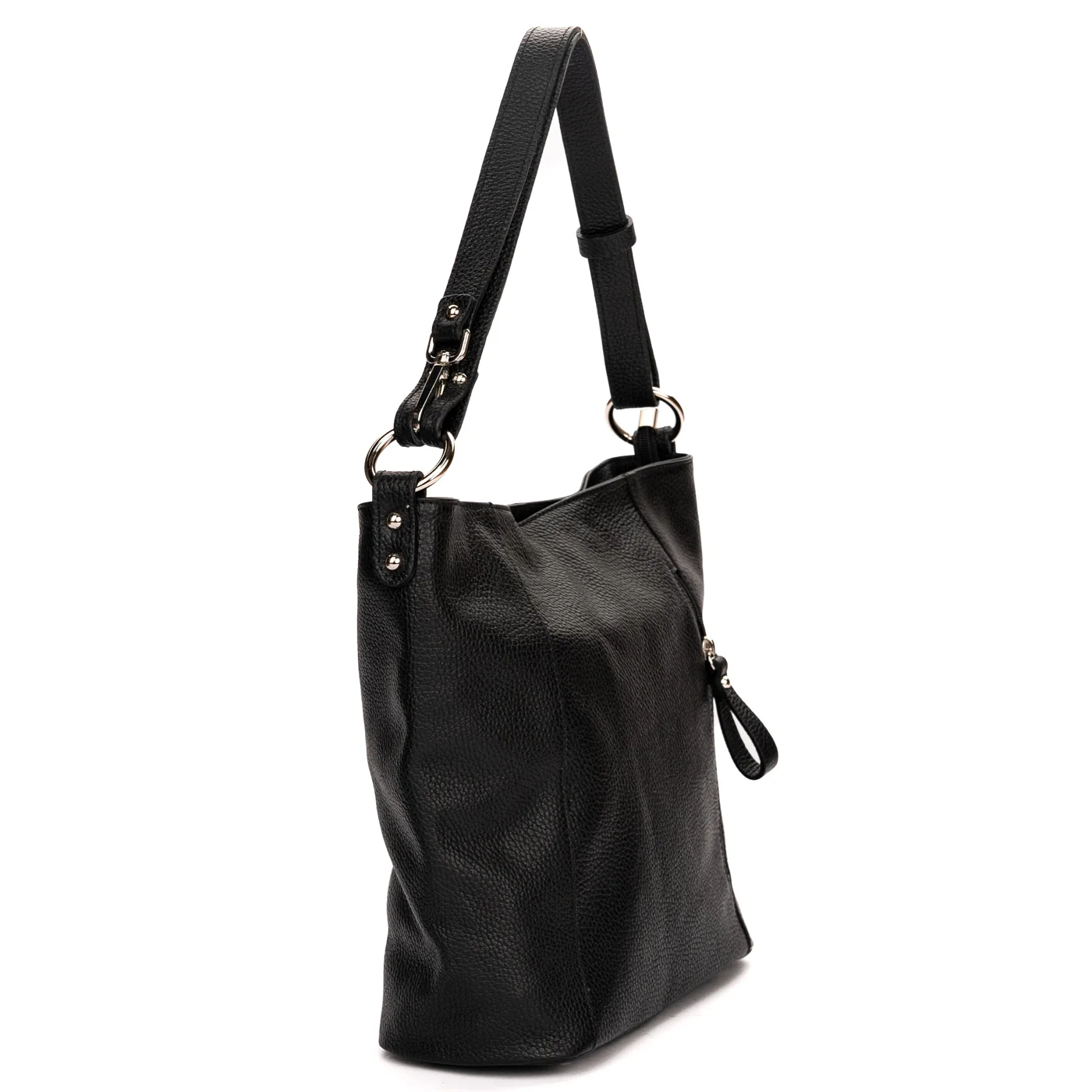 Geanta dama din piele naturala neagra 11348 - Image 2