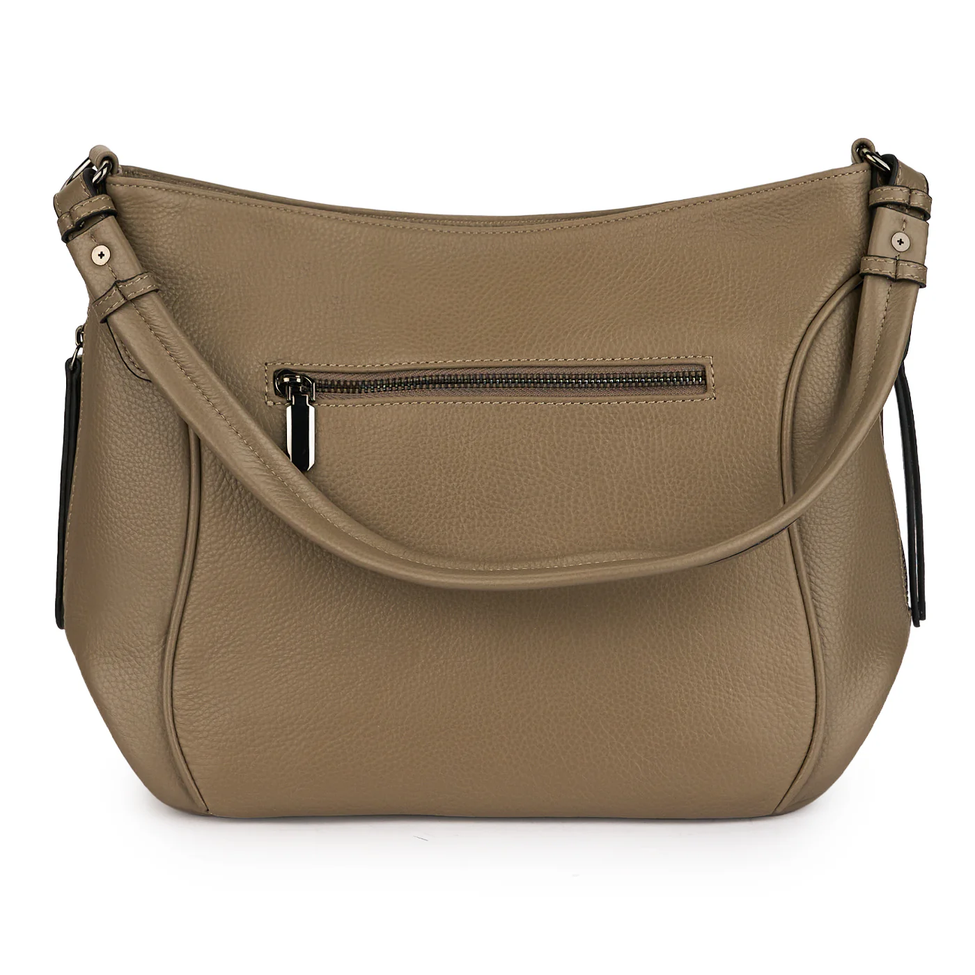 Geanta dama din piele naturala gri inchis 21576 - Image 3