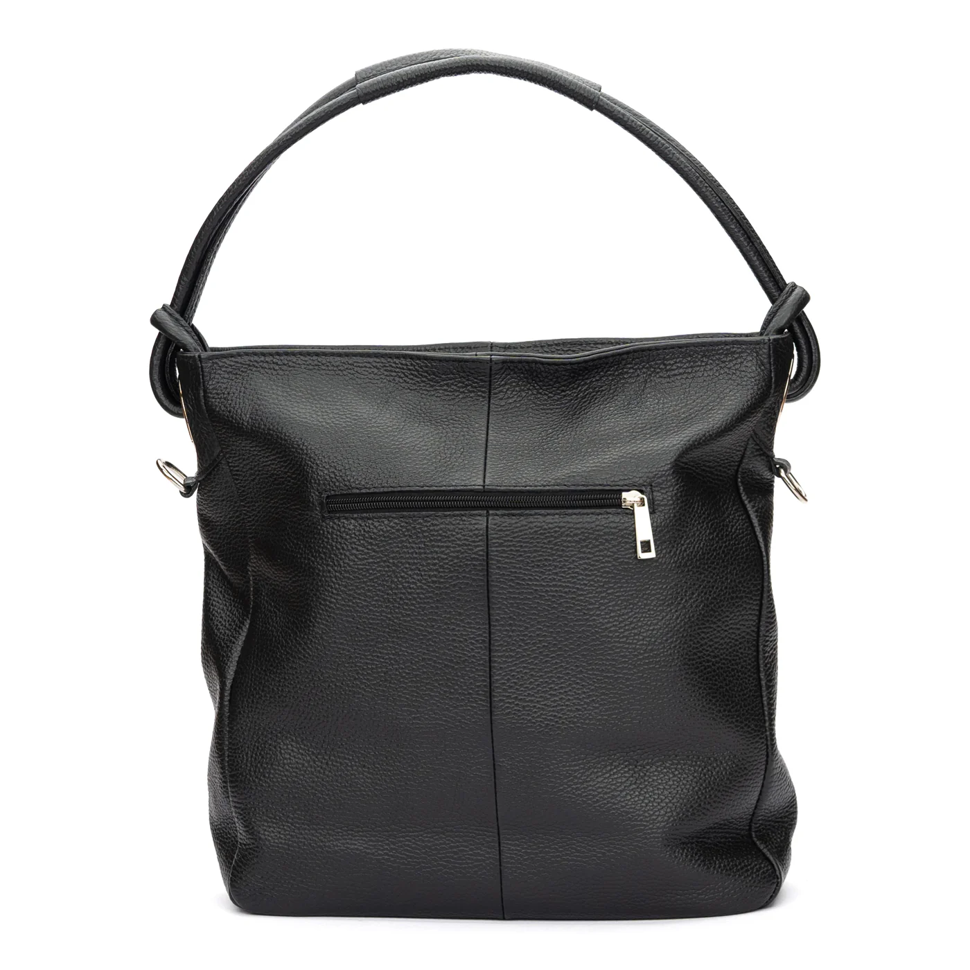 Geanta dama din piele naturala neagra 11028 - Image 3