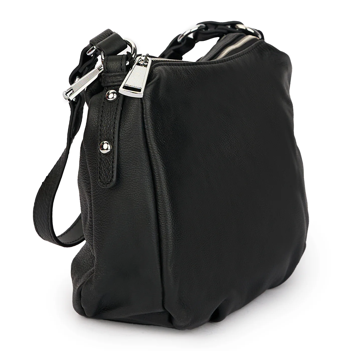 Geanta dama din piele naturala neagra 21164 - Image 2