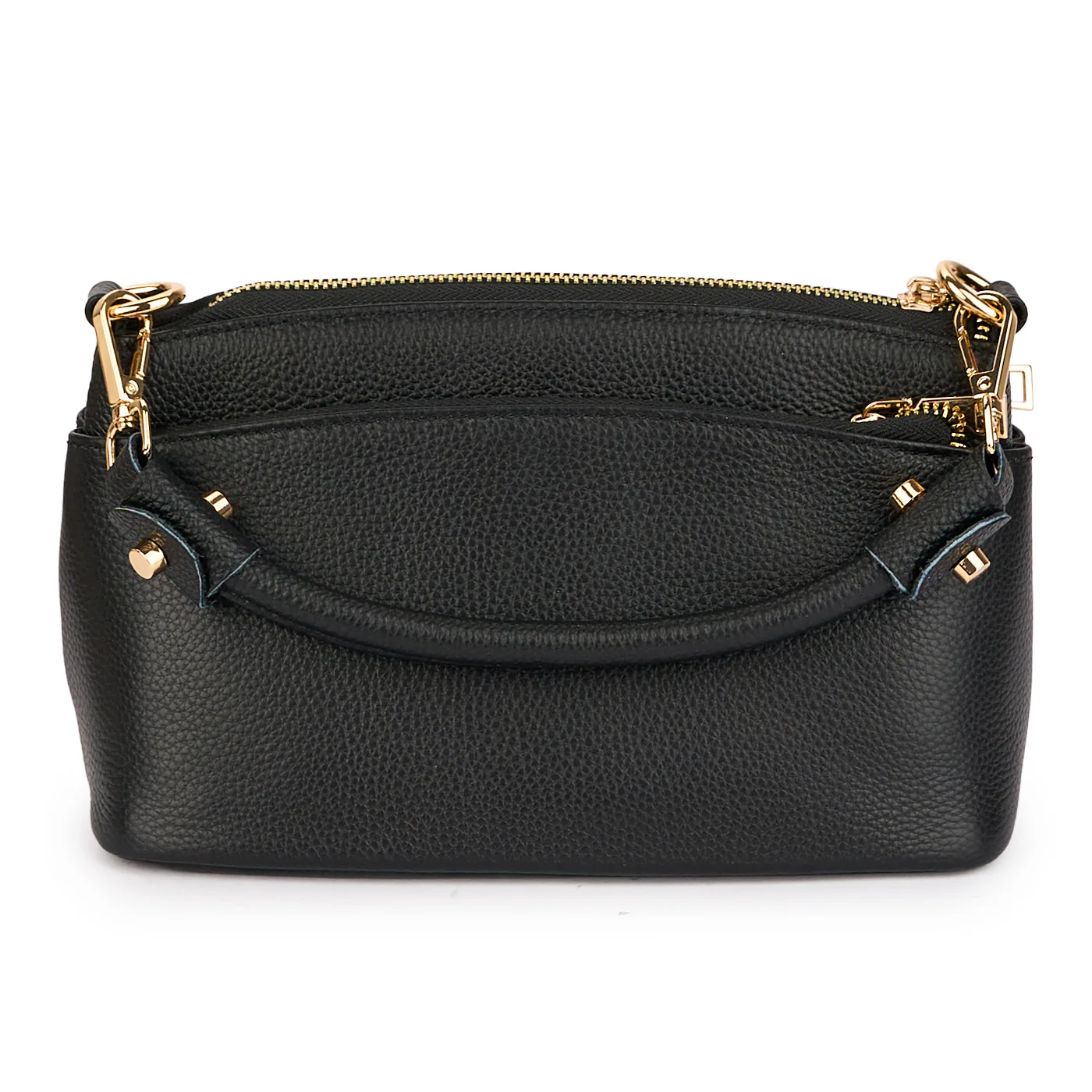 Geanta dama din piele naturala neagra 21321 - Image 3
