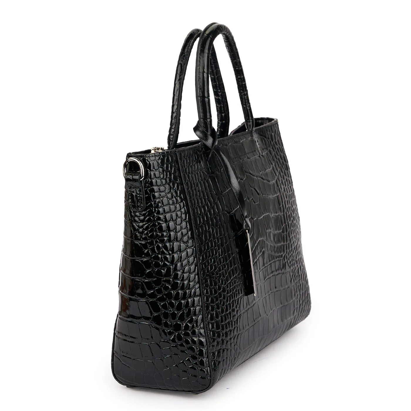Geanta dama din piele naturala neagra 21326 - Image 2