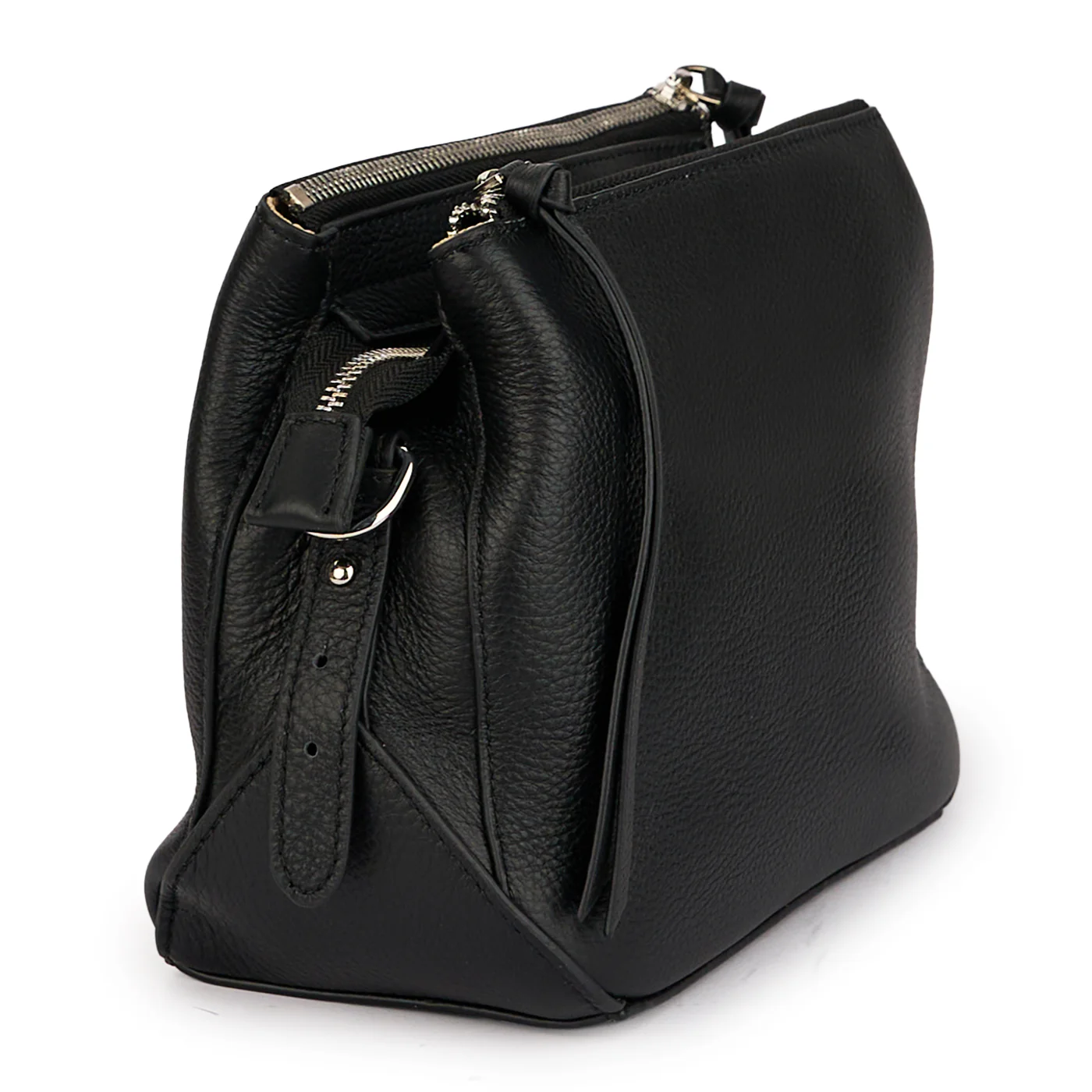 Geanta dama din piele naturala neagra 21418 - Image 2