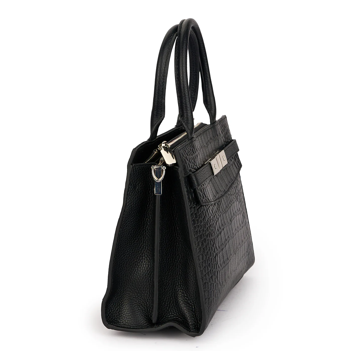 Geanta dama din piele naturala neagra 21443 - Image 2