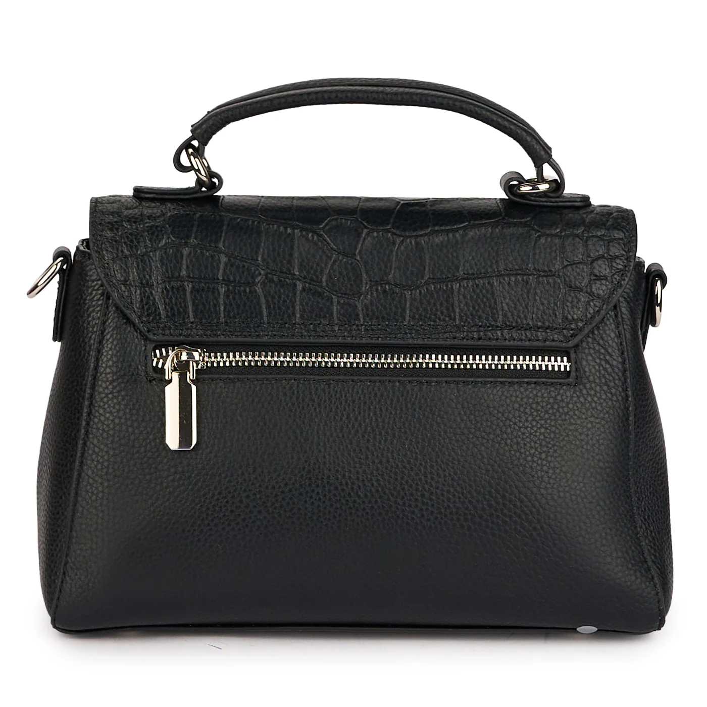 Geanta dama din piele naturala neagra 21456 - Image 3
