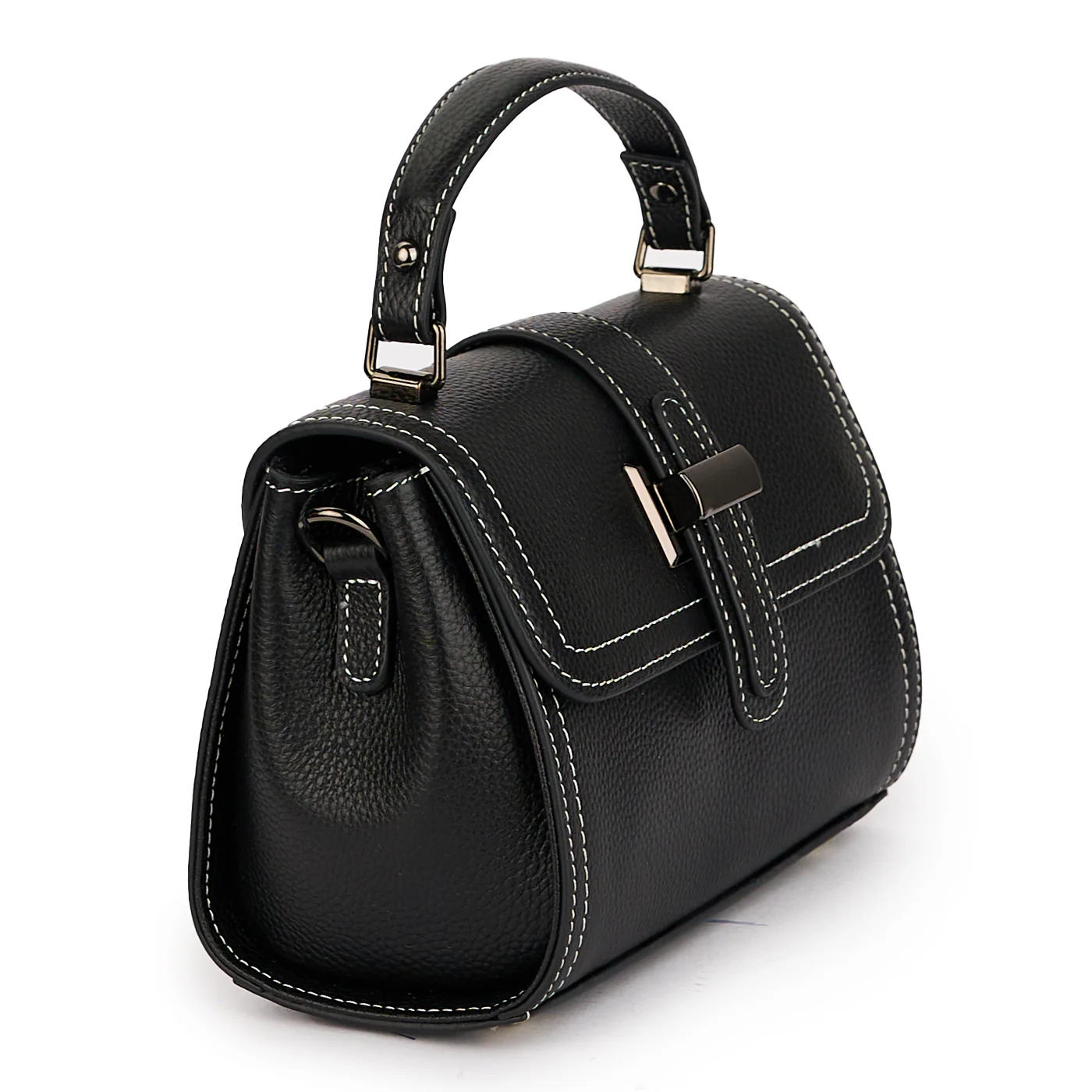 Geanta dama din piele naturala neagra 21461 - Image 2