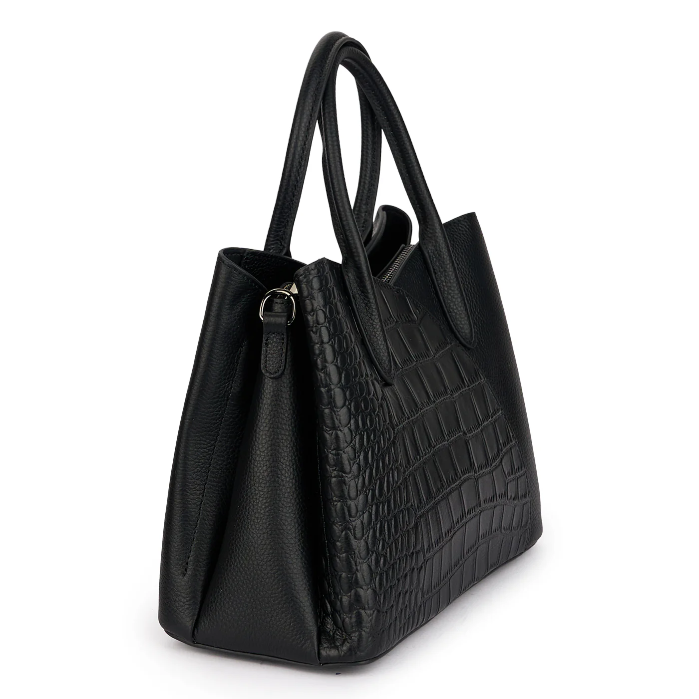 Geanta dama din piele naturala neagra 21503 - Image 2