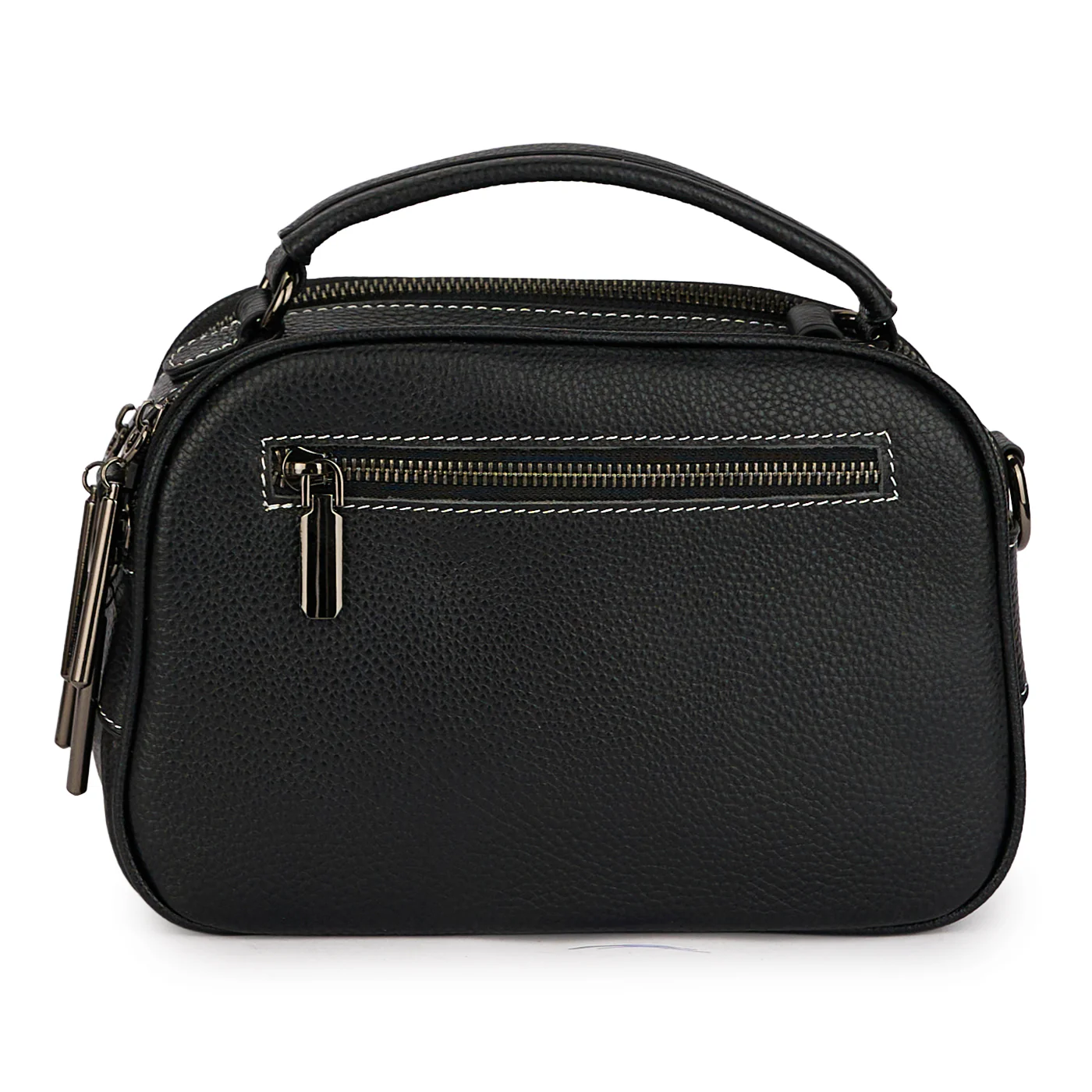 Geanta dama din piele naturala neagra 21554 - Image 3