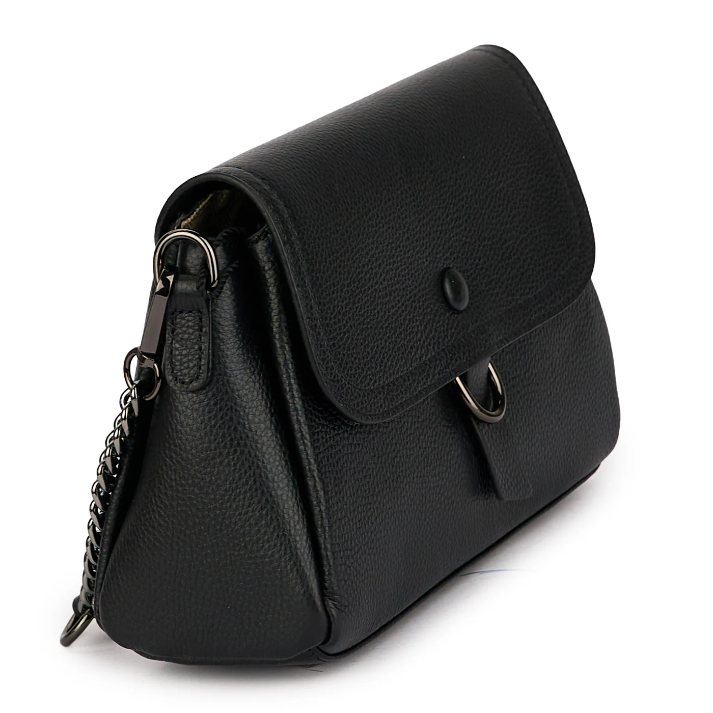Geanta dama din piele naturala neagra 21598 - Image 2