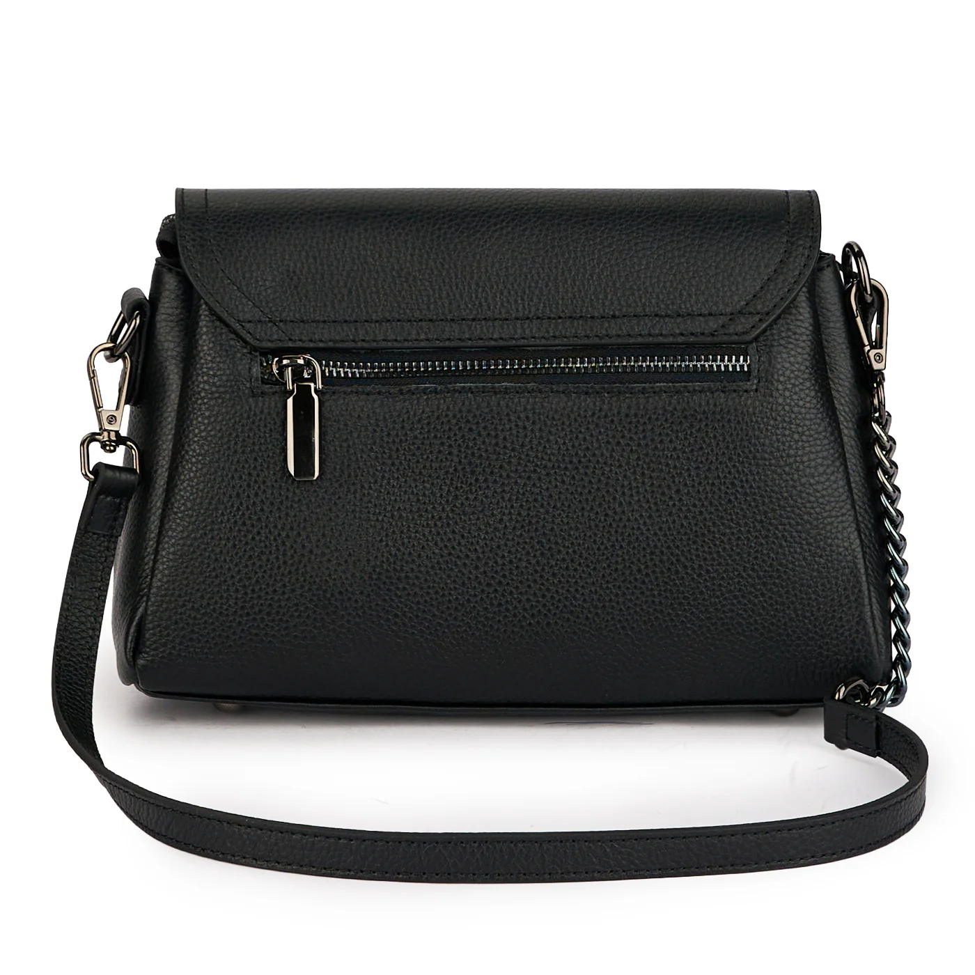 Geanta dama din piele naturala neagra 21598 - Image 3