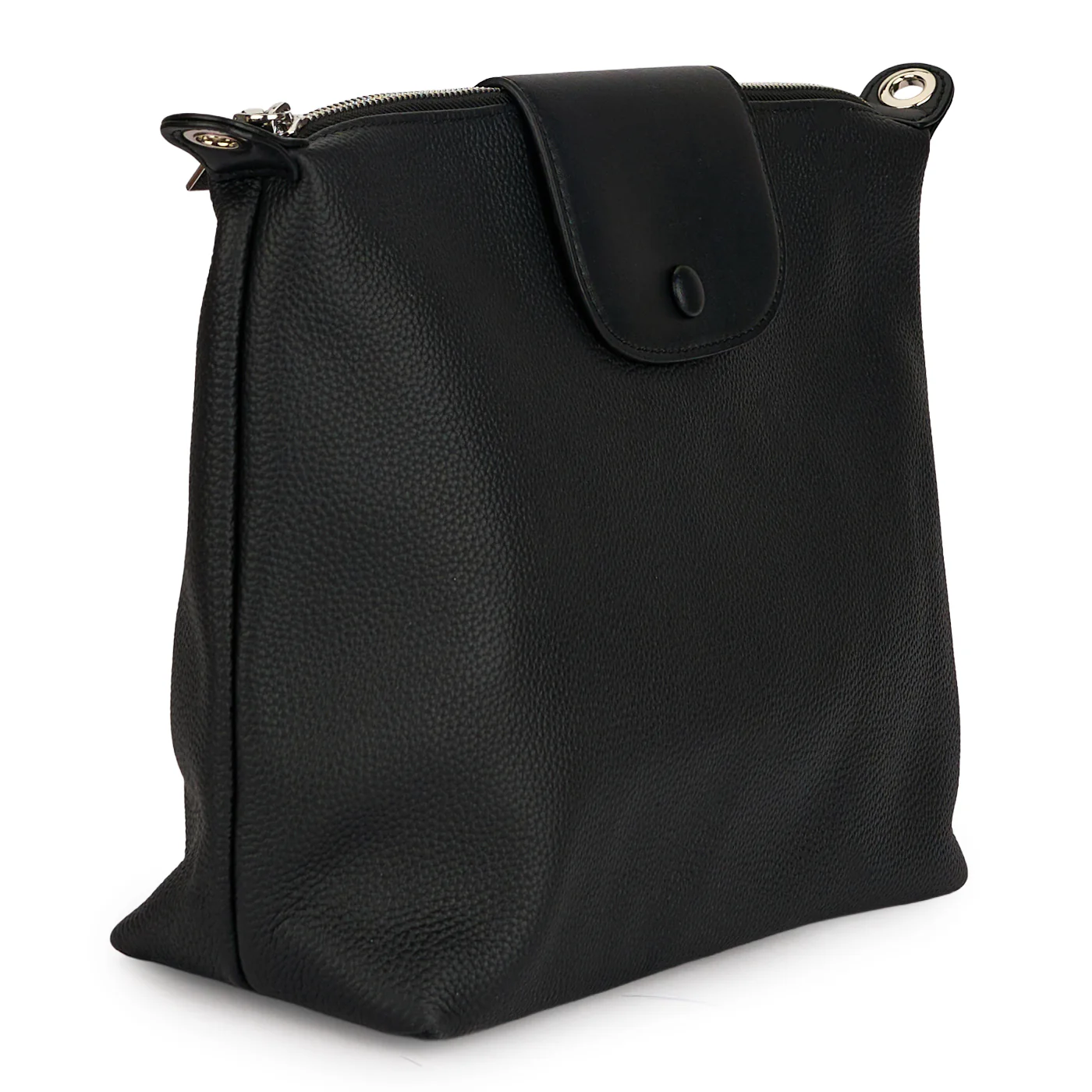 Geanta dama din piele naturala neagra 21604 - Image 2