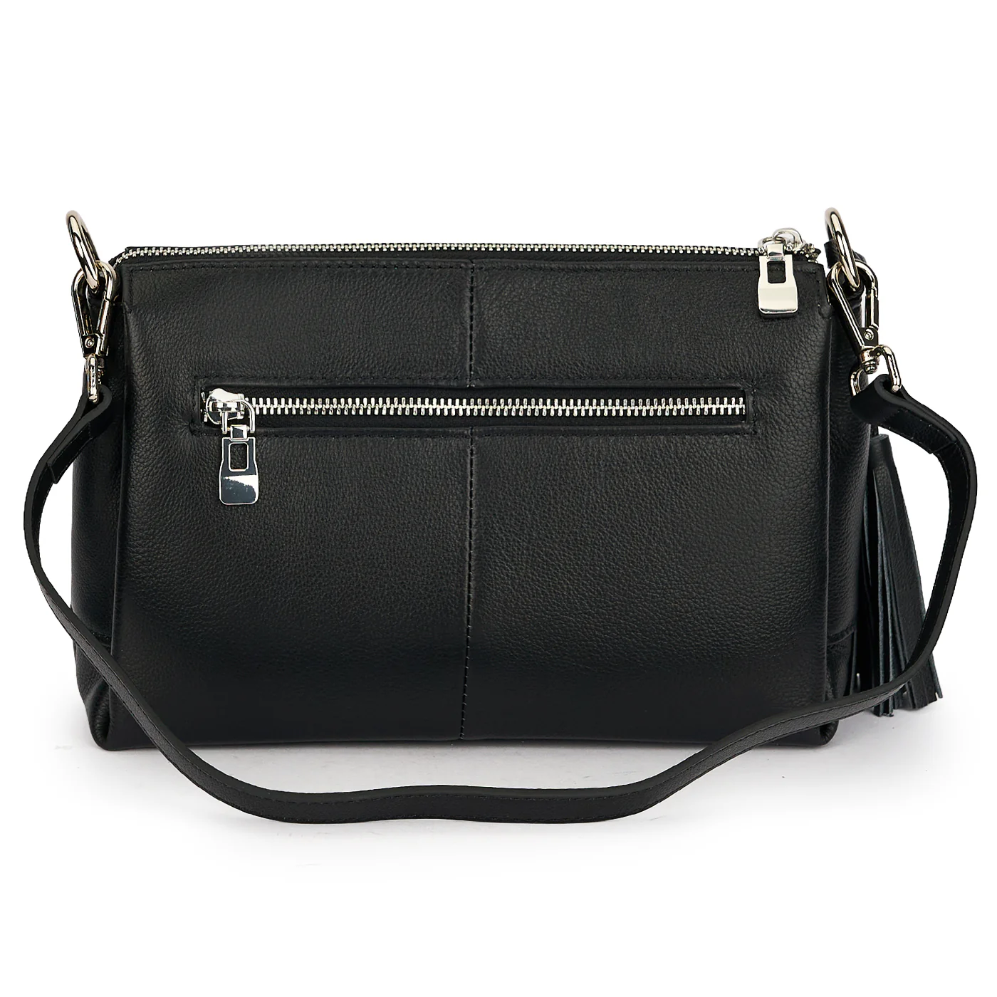 Geanta dama din piele naturala neagra 21639 - Image 3