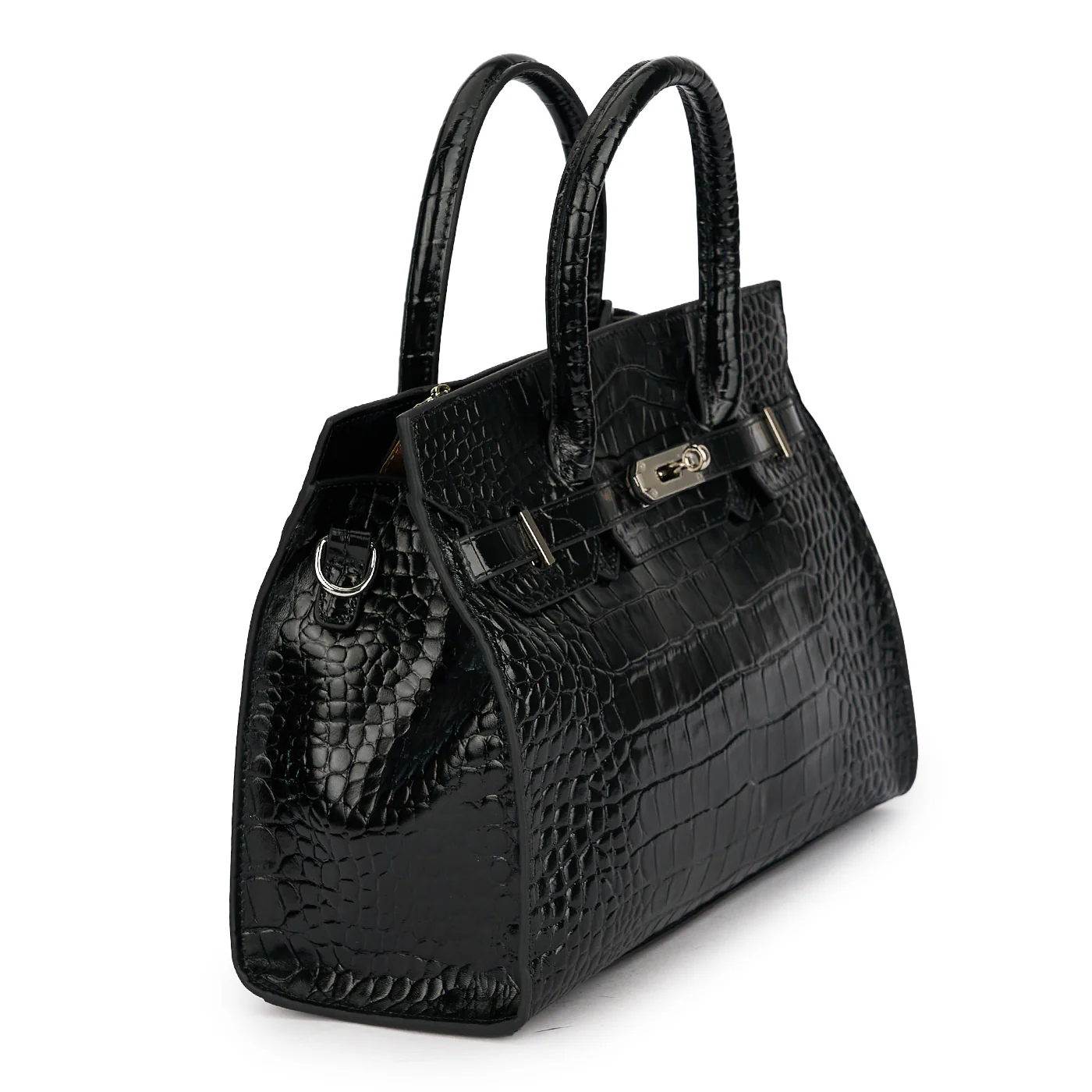 Geanta dama din piele naturala neagra 21662 - Image 2
