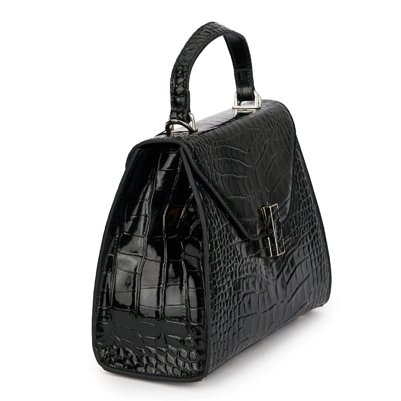 Geanta dama din piele naturala neagra 21666 - Image 2