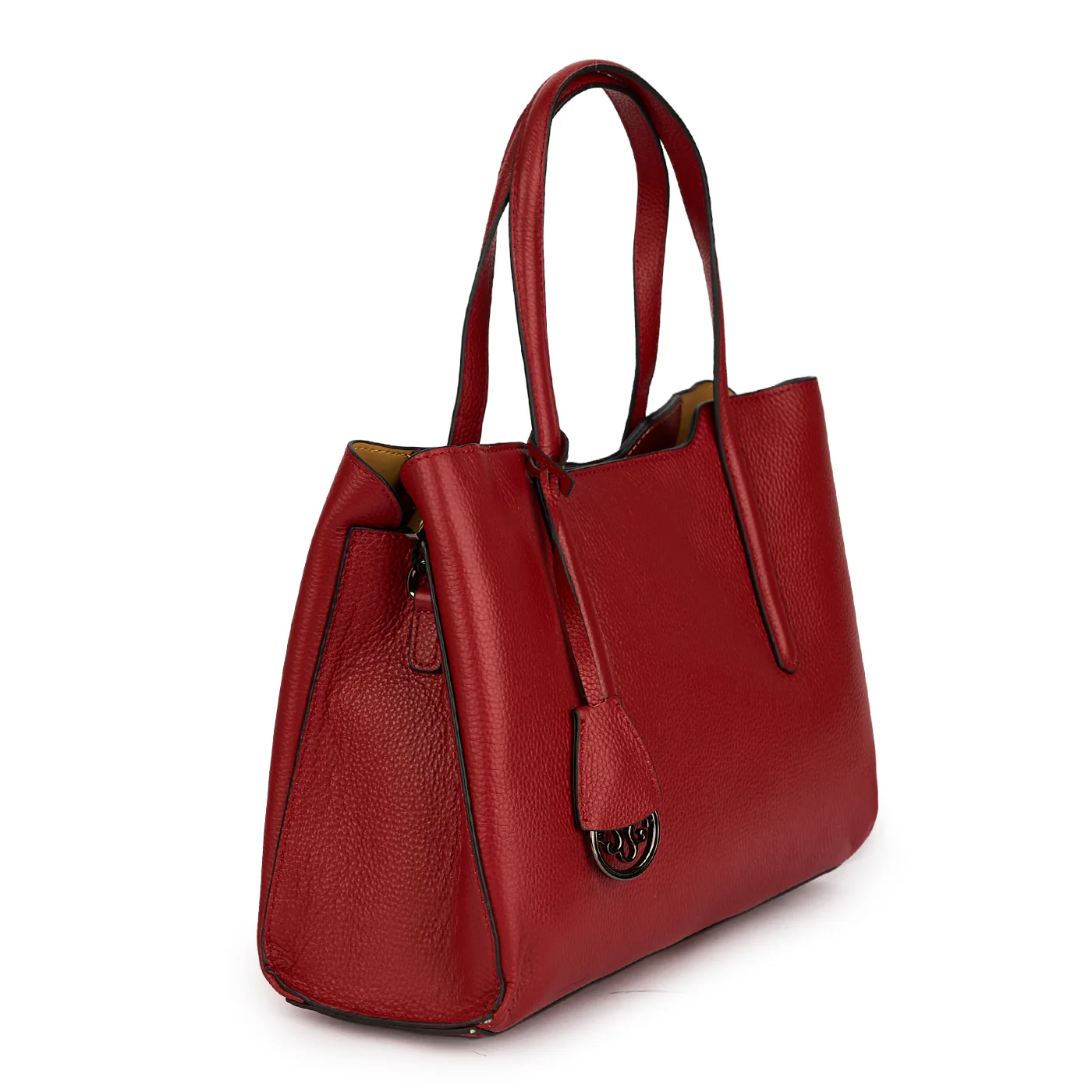 Geanta dama din piele naturala rosie 21580 - Image 2
