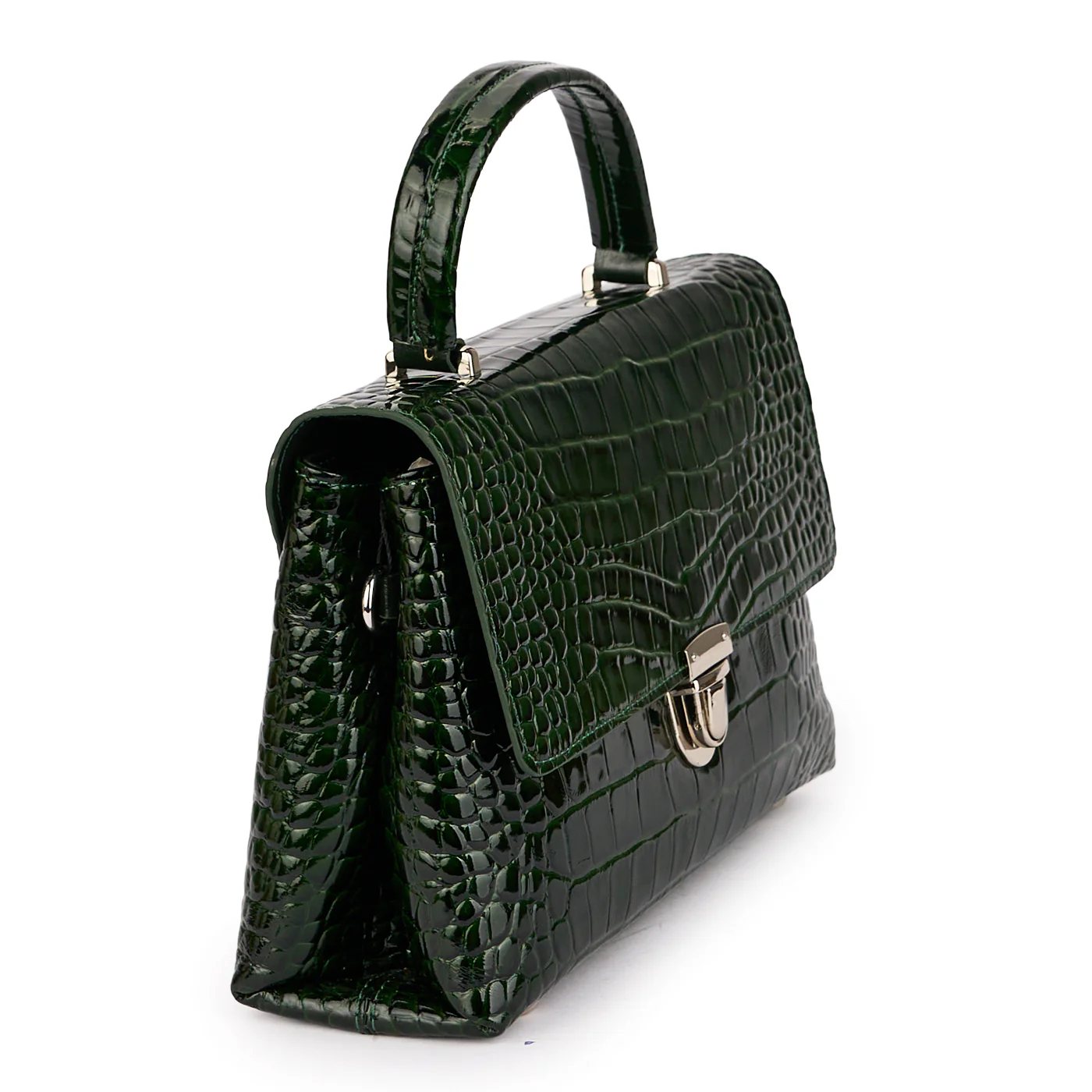 Geanta dama din piele naturala verde 21341 - Image 2