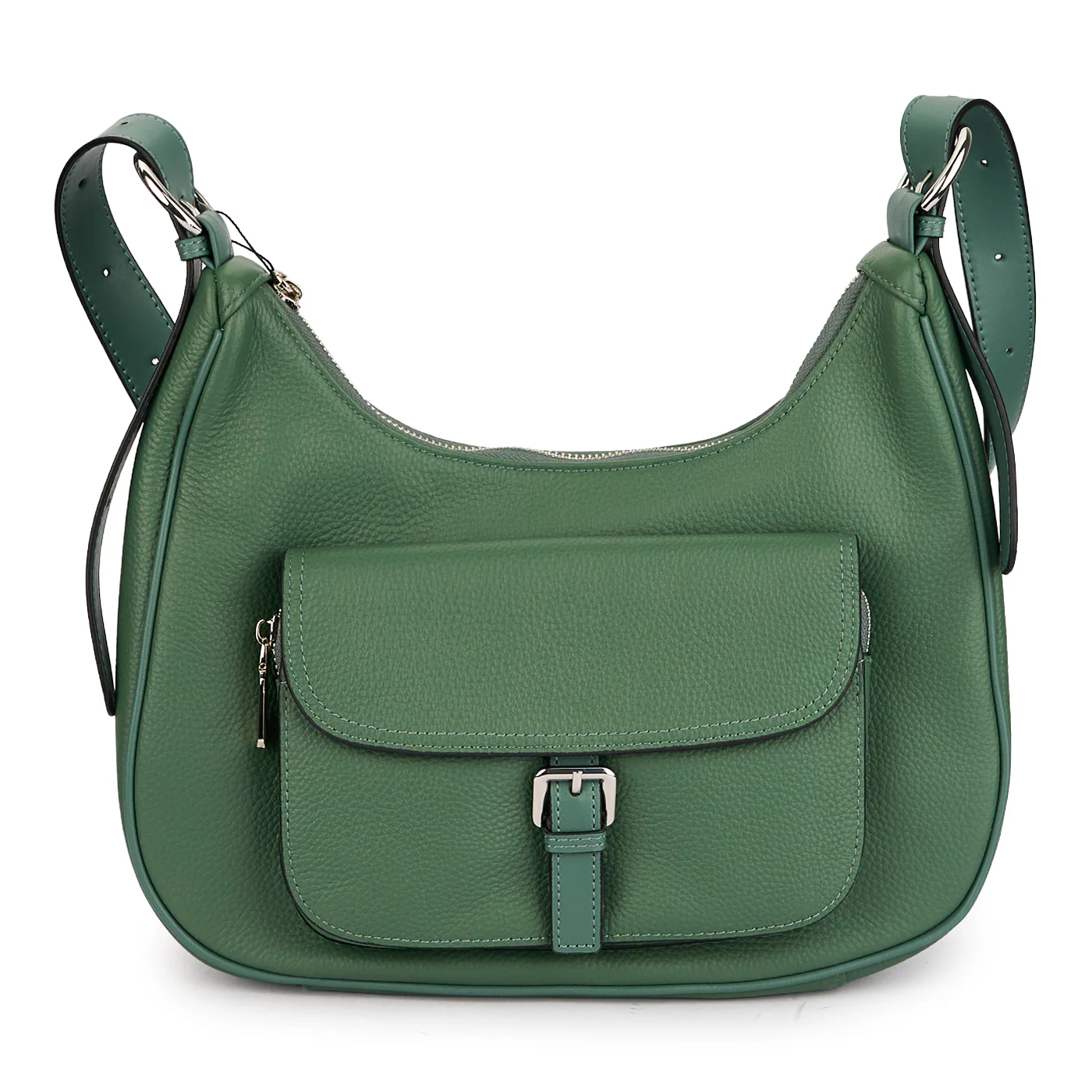Geanta dama din piele naturala verde 21406