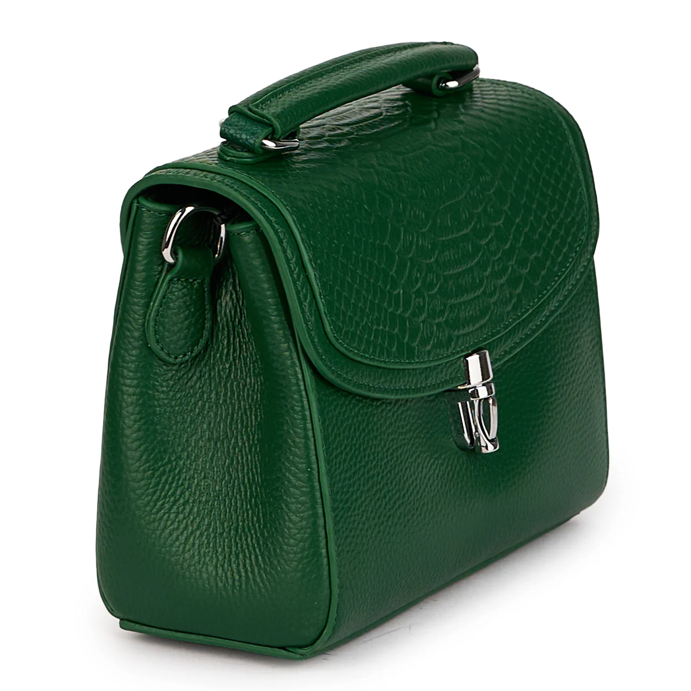 Geanta dama din piele naturala verde 21421 - Image 2