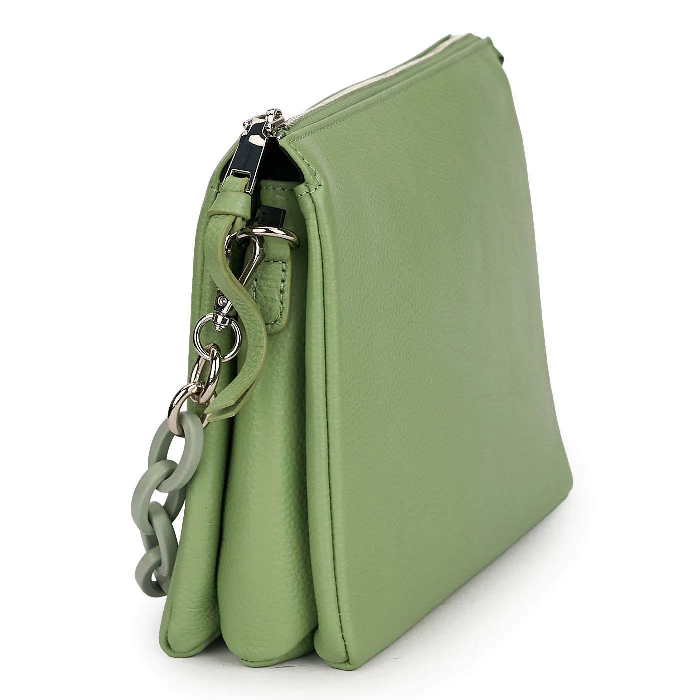 Geanta dama din piele naturala verde 21654 - Image 2