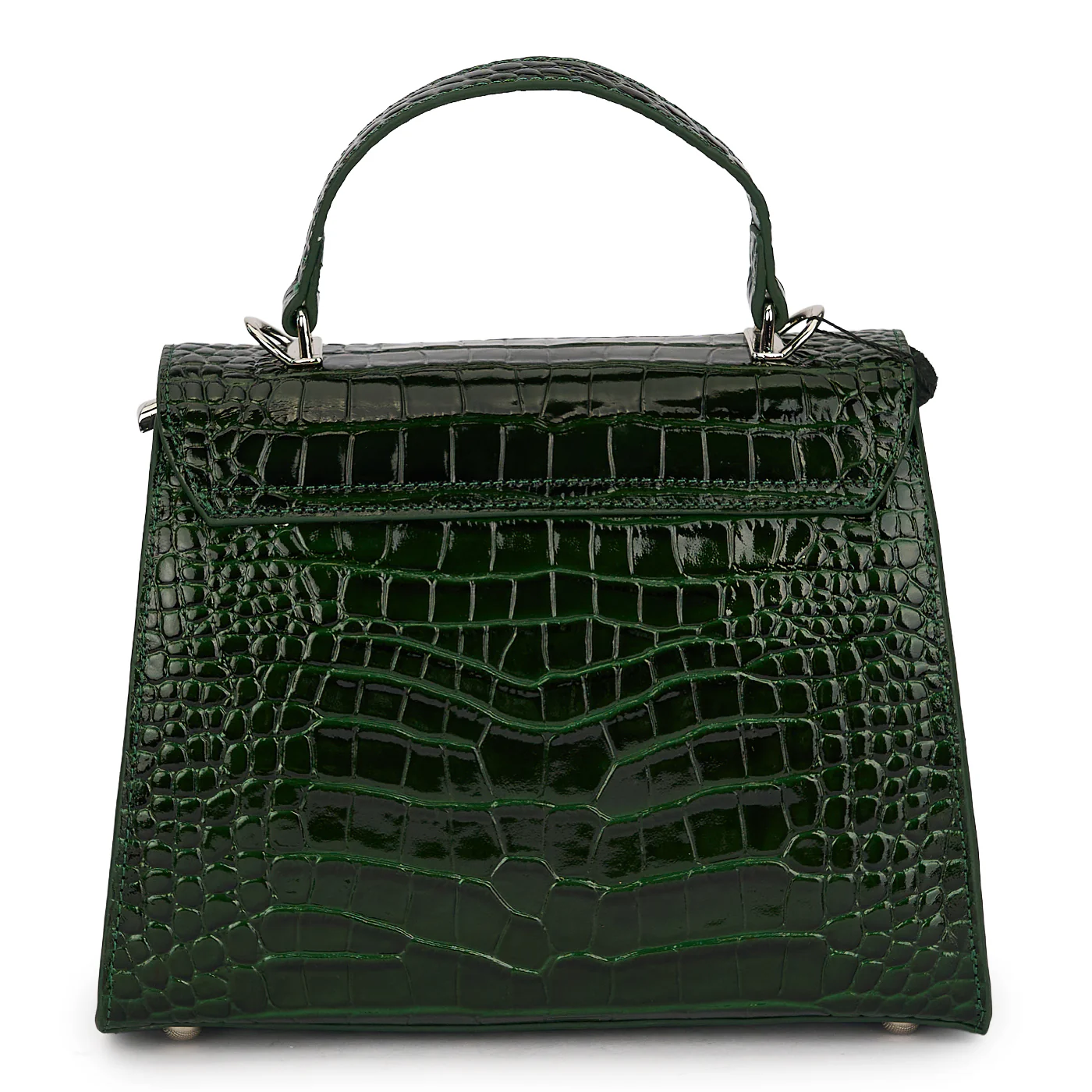 Geanta dama din piele naturala verde 21664 - Image 3