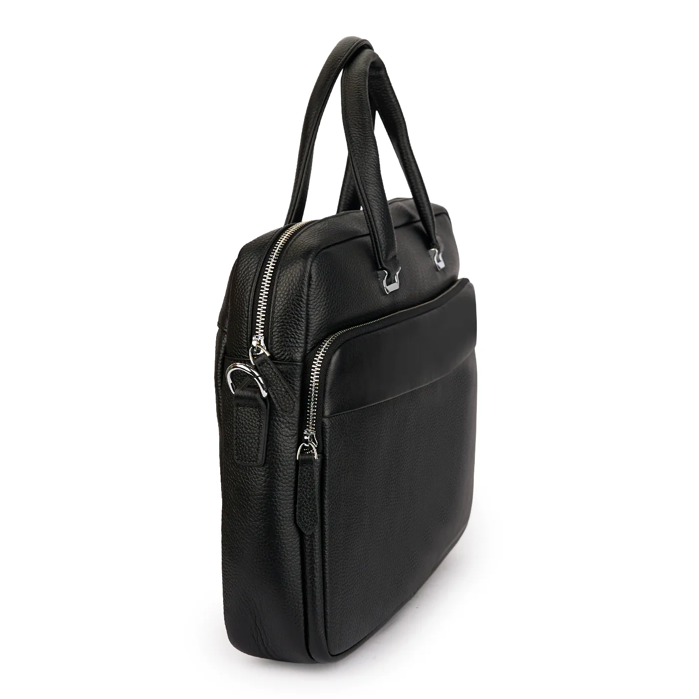 Geanta laptop din piele naturala neagra 21284 - Image 2