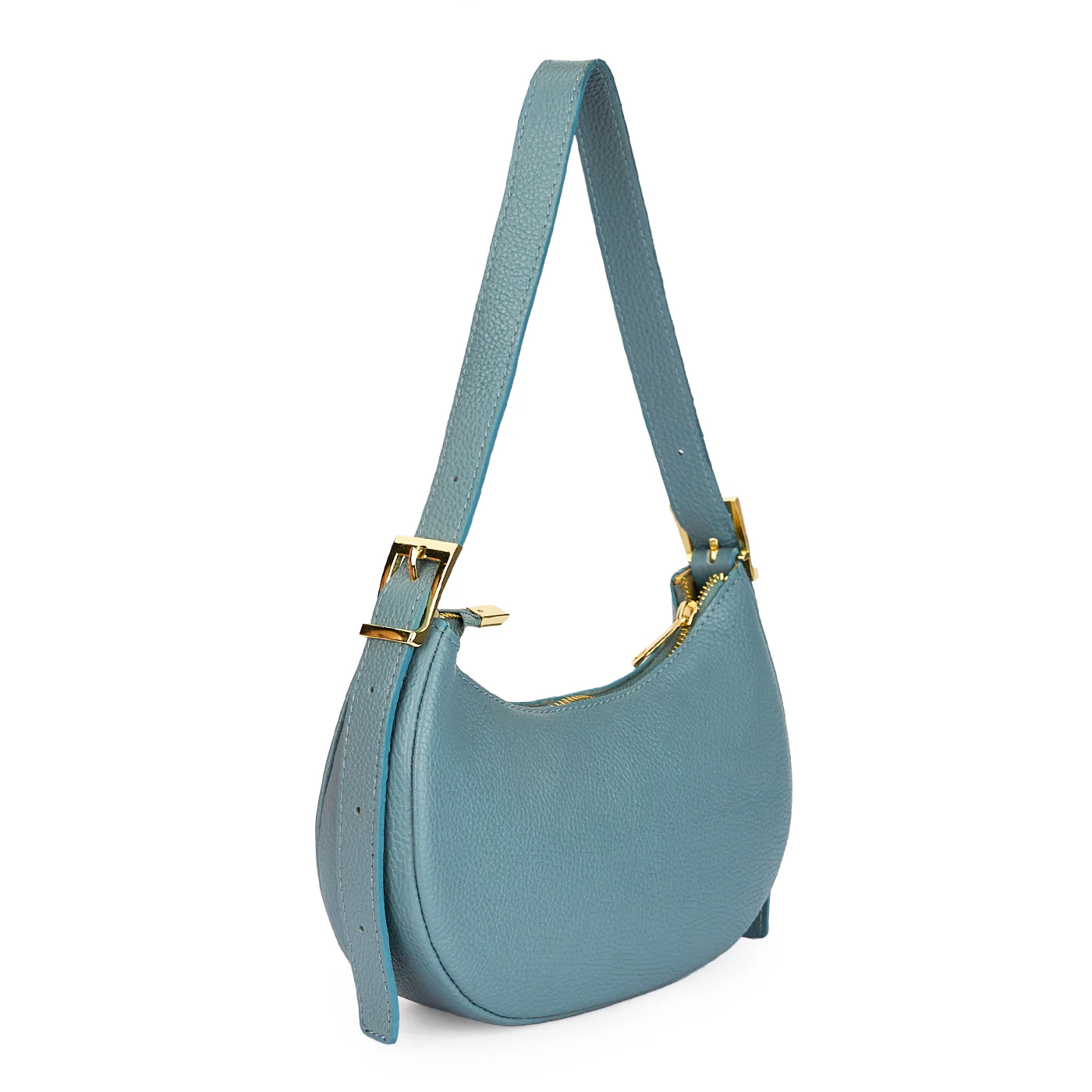 Gentuta dama din piele naturala bleu 21223 - Image 2