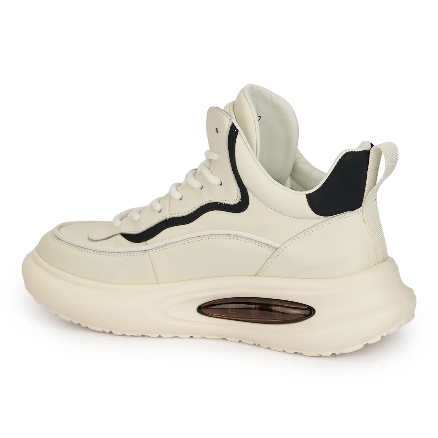 Ghete casual barbati din piele naturala alba 7997 - Image 2