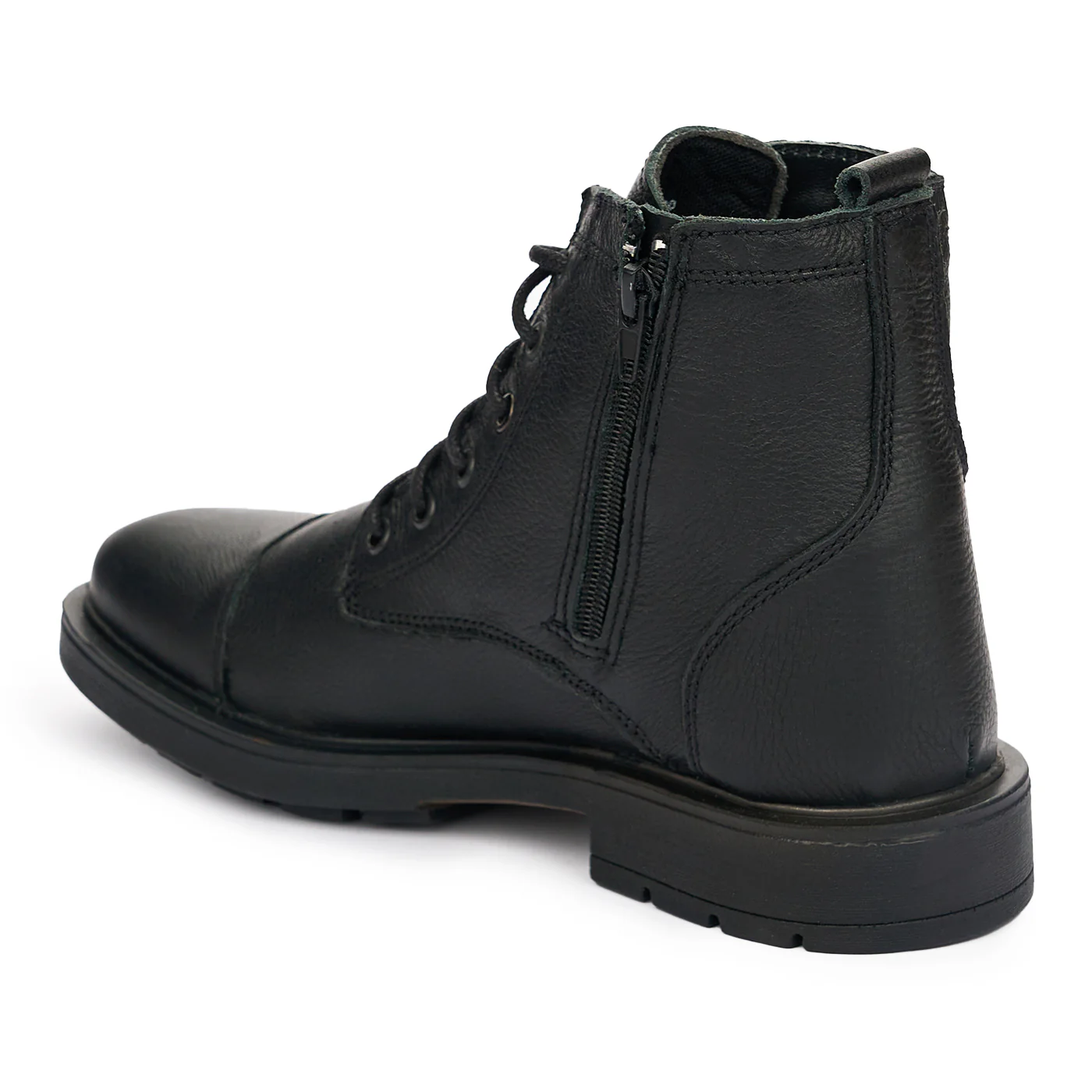 Ghete barbati din piele naturala neagra 7409 - Image 2
