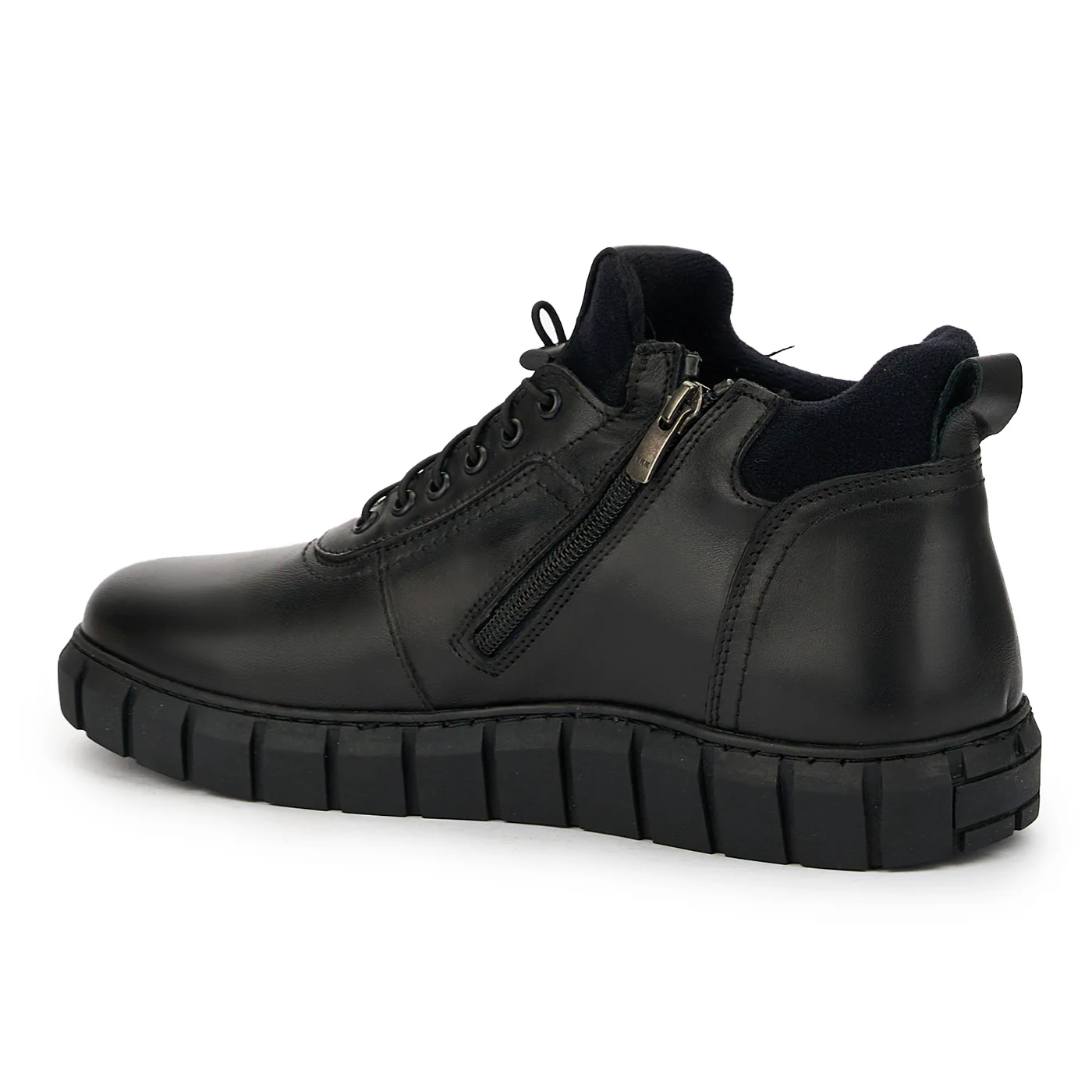 Ghete barbati din piele naturala neagra 7609 - Image 2