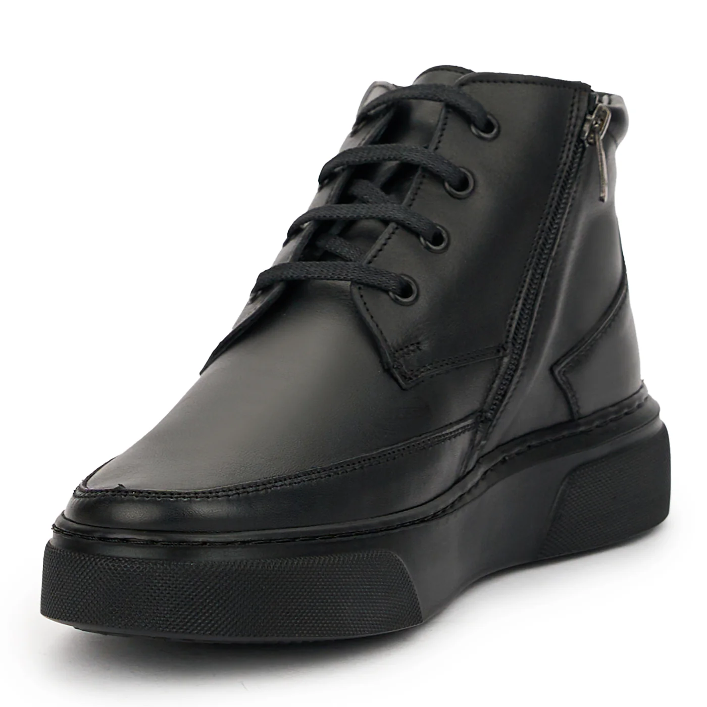 Ghete barbati din piele naturala neagra 7611 - Image 3