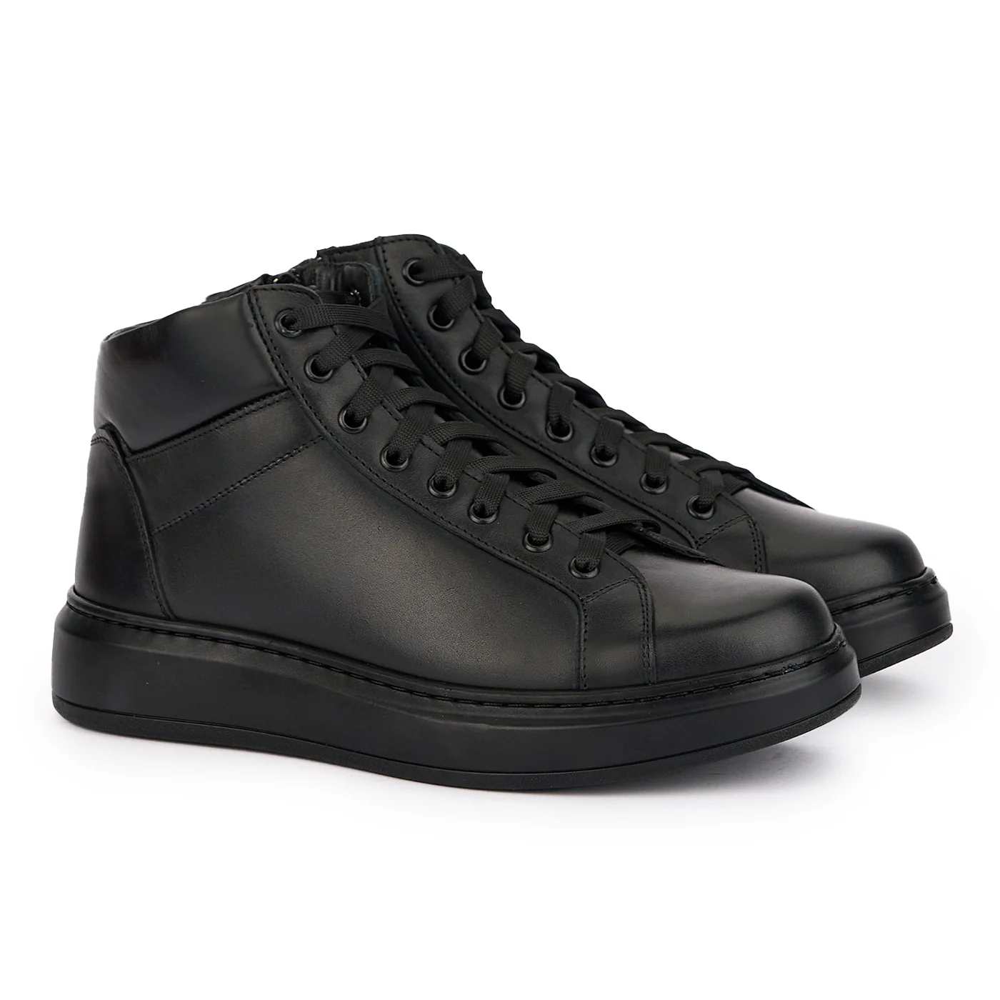 Ghete barbati din piele naturala neagra 7777 - Image 4